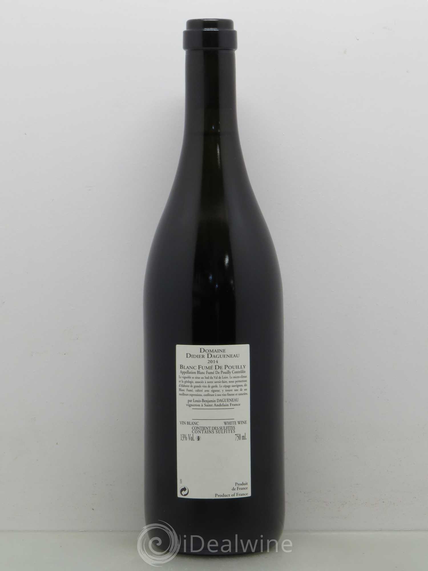 Vin de France (anciennement Pouilly-Fumé) Buisson Renard Dagueneau (Domaine Didier - Louis-Benjamin) 2014 - Lot de 1 bouteille - 1