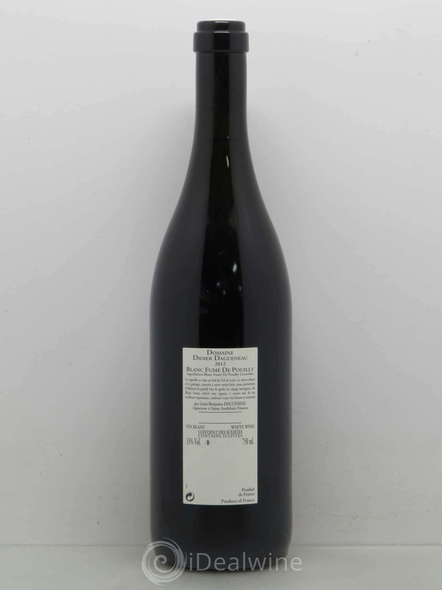 Vin de France (anciennement Pouilly-Fumé) Buisson Renard Dagueneau (Domaine Didier - Louis-Benjamin) 2012 - Lot de 1 bouteille - 1