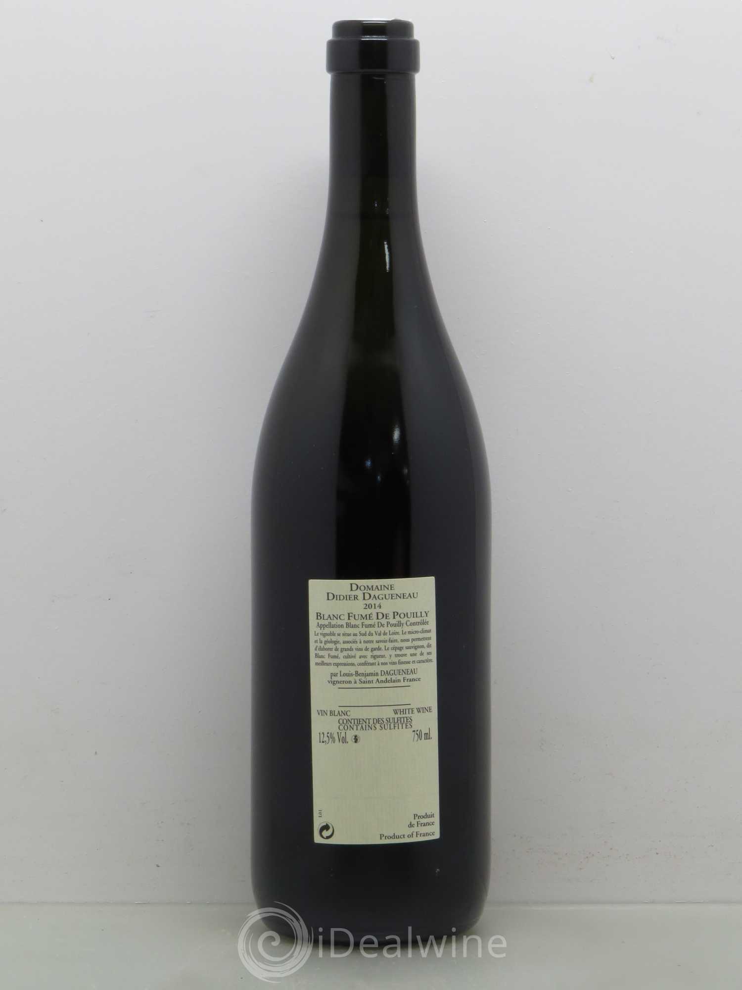 Pouilly-Fumé Blanc Fumé de Pouilly Dagueneau (Domaine Didier - Louis-Benjamin) 2014 - Lot de 1 bouteille - 1