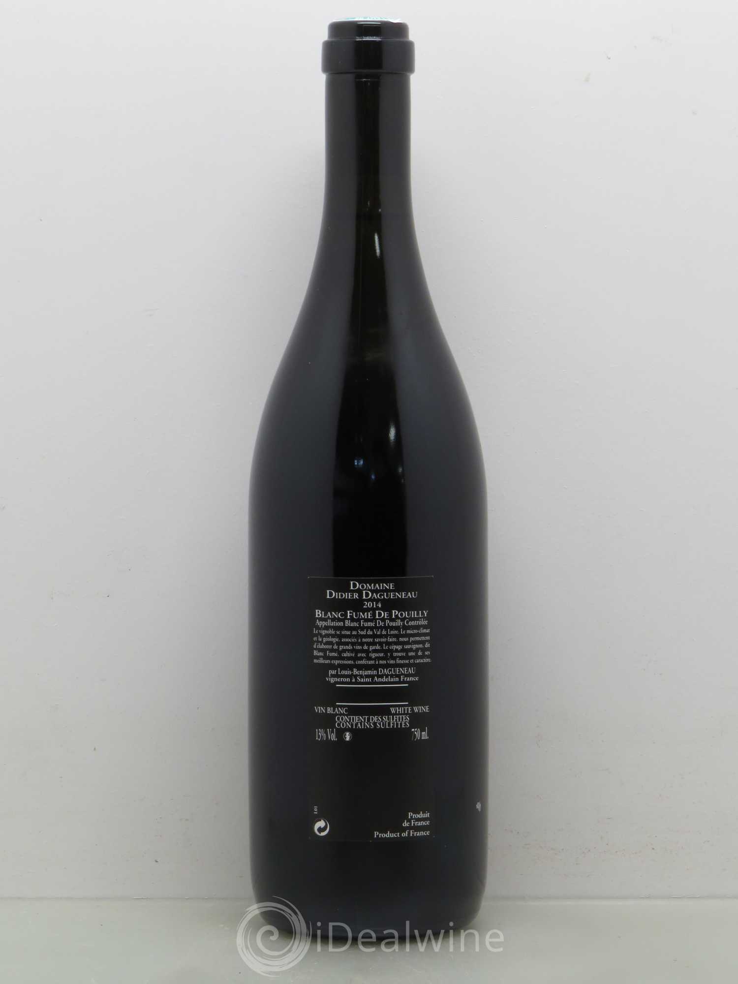 Vin de France (anciennement Pouilly-Fumé) Silex Dagueneau (Domaine Didier - Louis-Benjamin) 2014 - Lot de 1 bouteille - 1