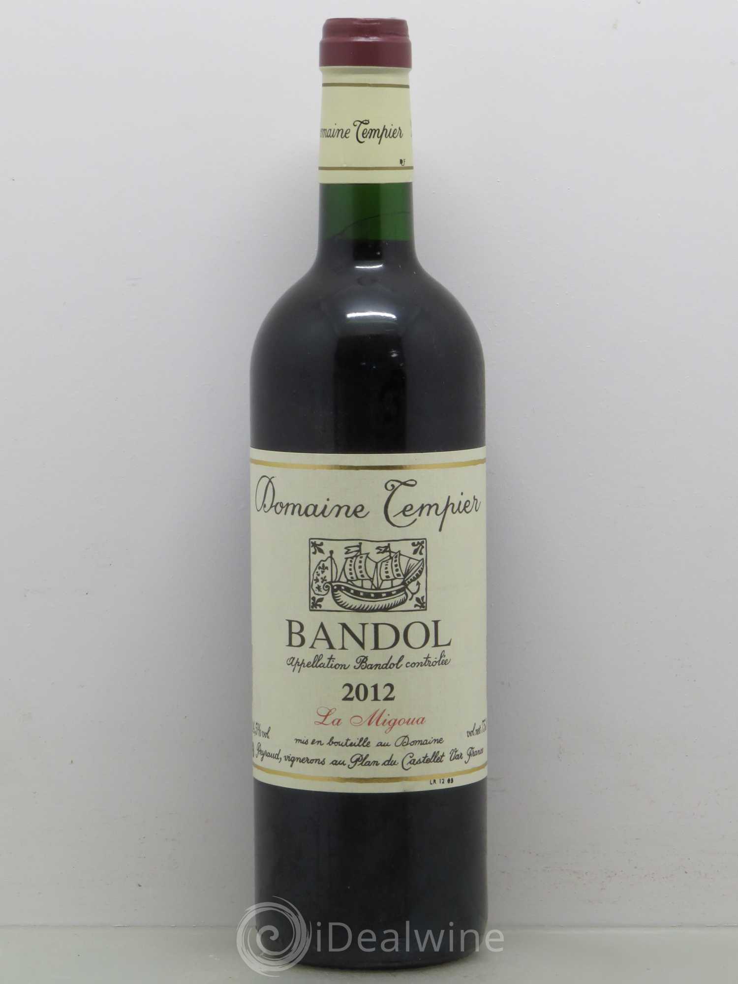 Bandol Domaine Tempier Cuvée La Migoua Famille Peyraud (sans prix de réserve) 2012 - Lot de 1 bouteille - 0
