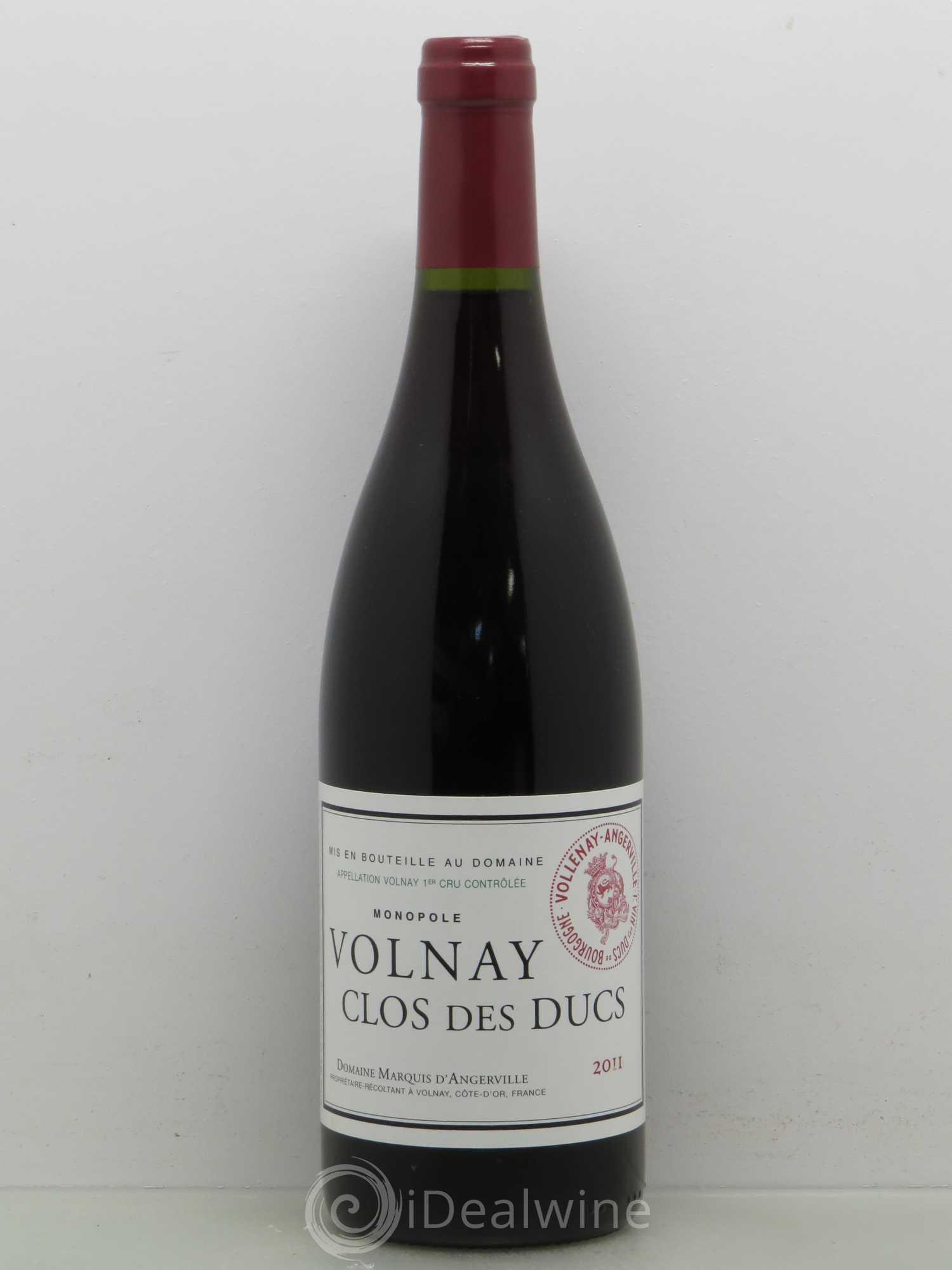 Volnay 1er Cru Clos des Ducs Marquis d'Angerville (Domaine) 2011 - Lot de 1 bouteille - 0