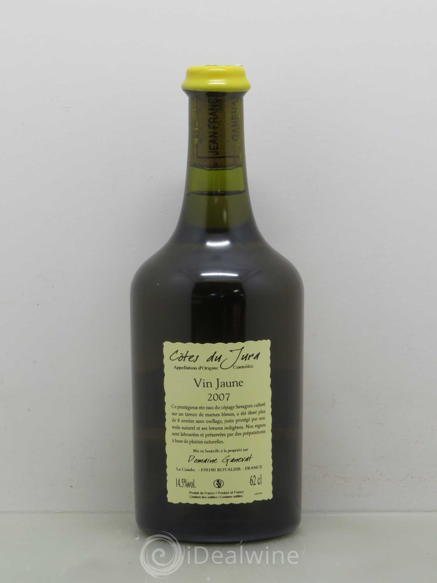 Côtes du Jura Vin Jaune Jean-François Ganevat (Domaine) 2007 - Lot de 1 bouteille - 1