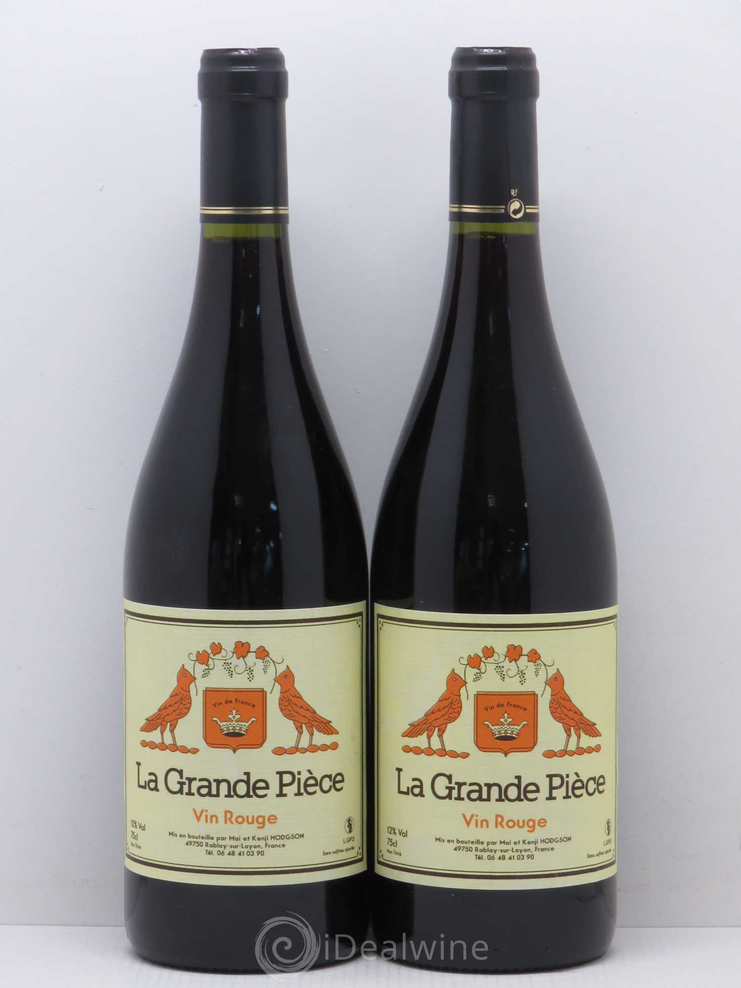 Divers Vin de France La Grande Pièce K.Hodgson 2015 - Posten von 2 Flaschen - 0