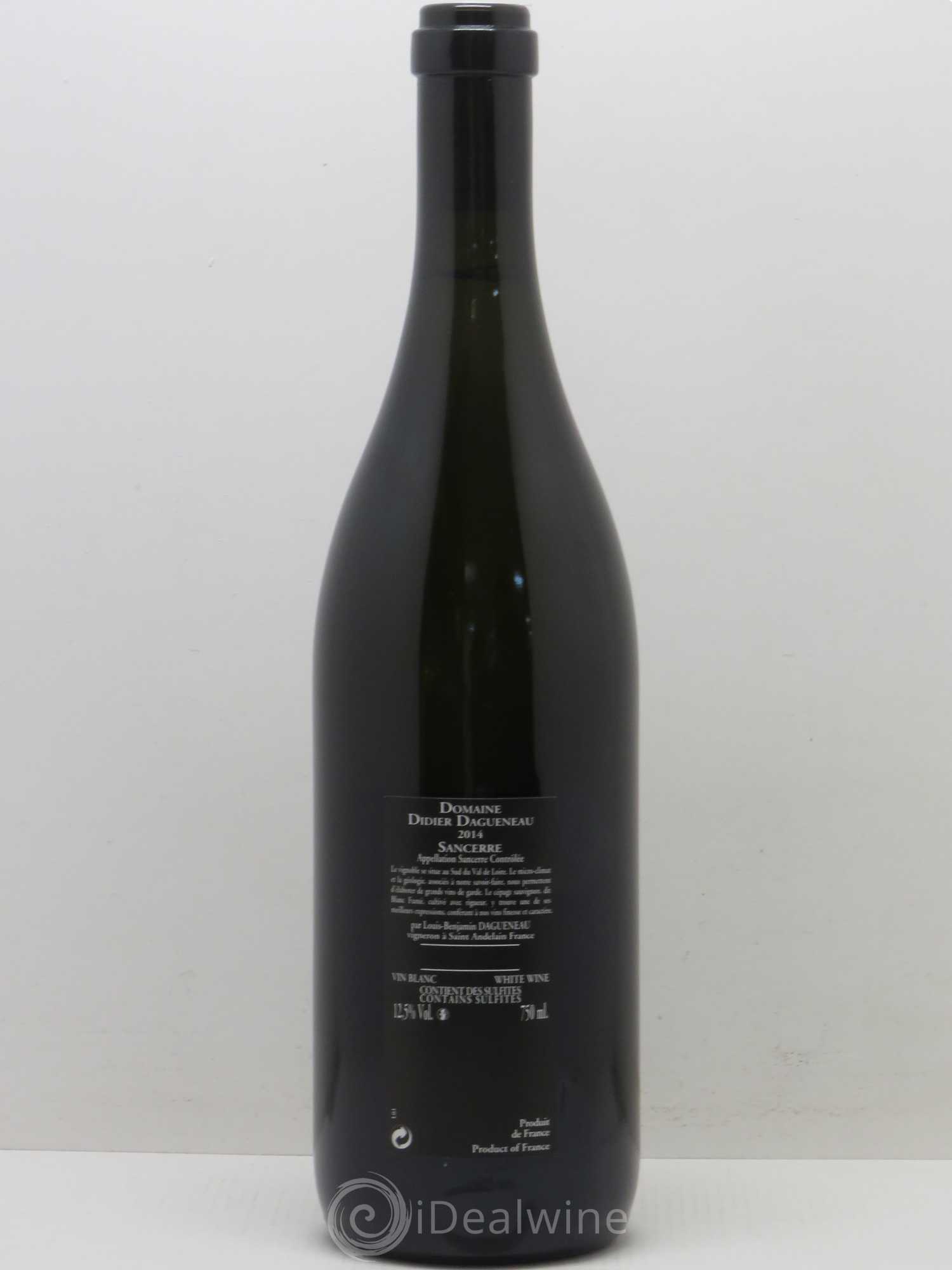 Sancerre Le Mont Damné Chavignol Dagueneau (Domaine Didier - Louis-Benjamin) 2014 - Lot de 1 bouteille - 1