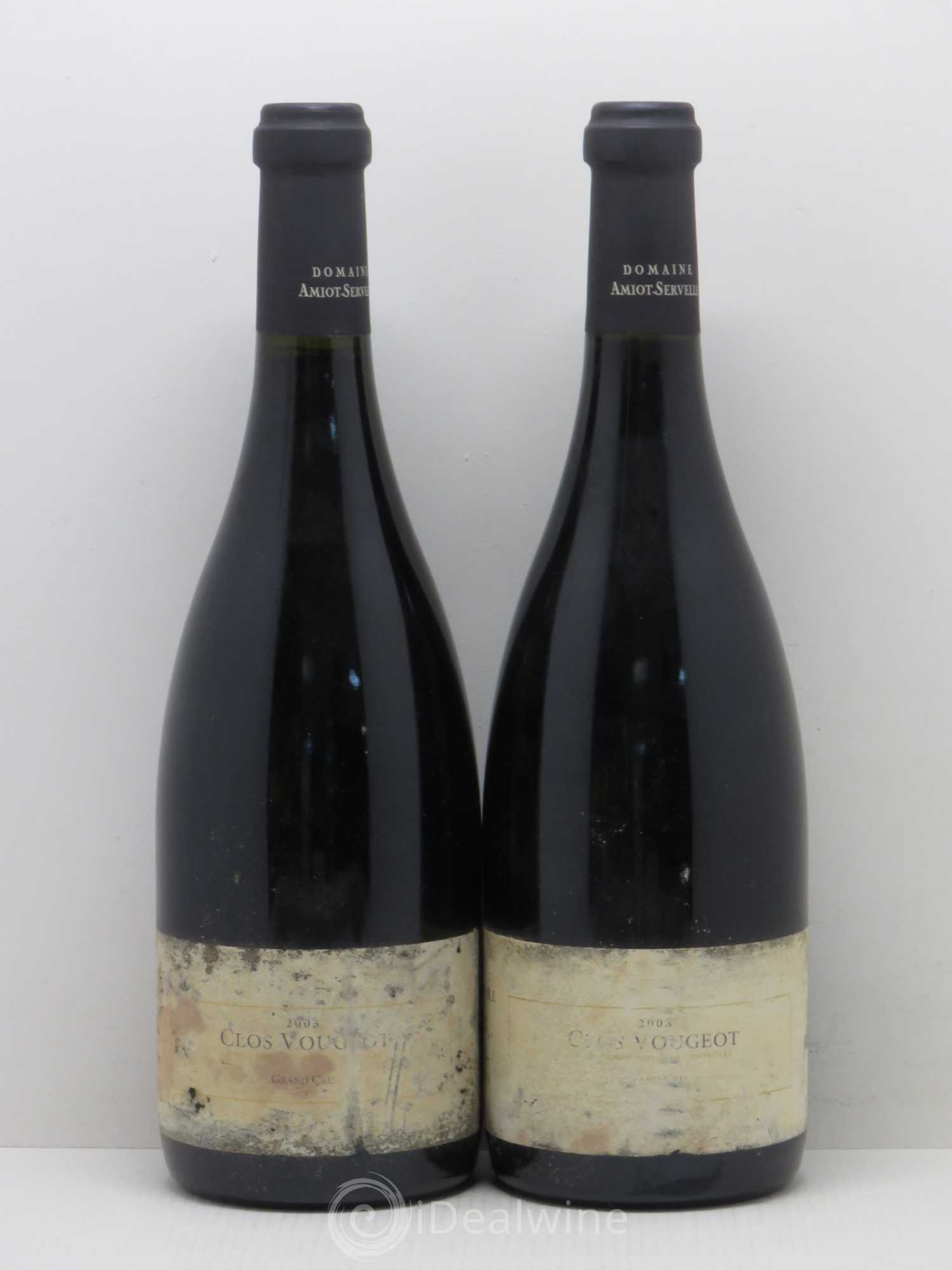 Clos de Vougeot Grand Cru Amiot-Servelle (sans prix de réserve) 2003 - Lot de 2 bouteilles - 0