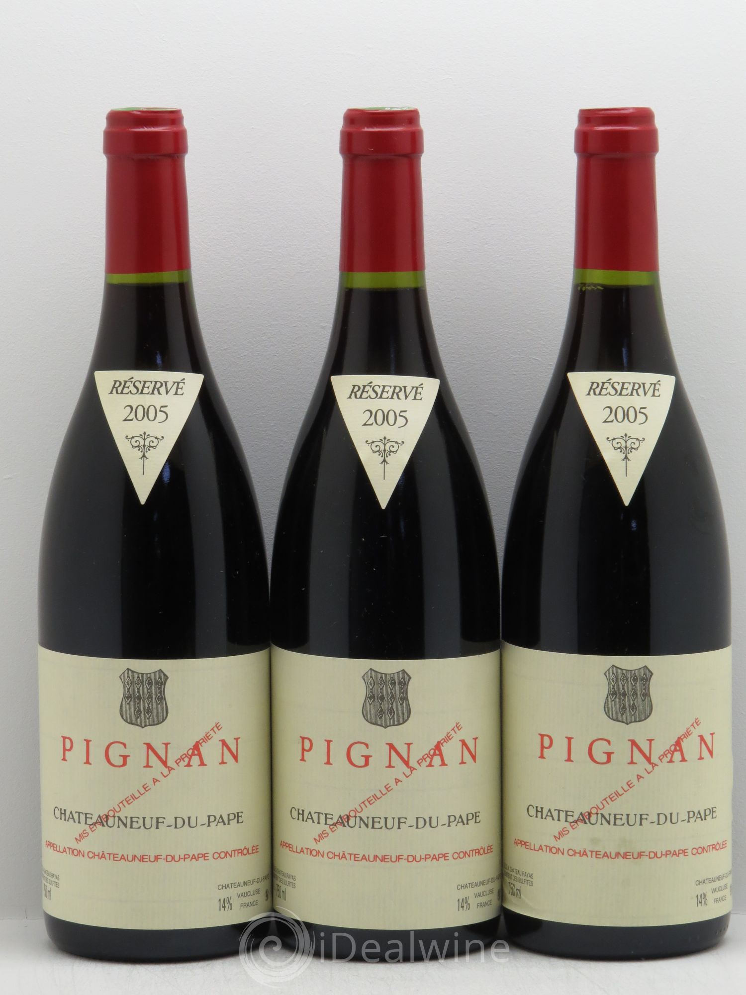 Châteauneuf-du-Pape Pignan Emmanuel Reynaud 2005 - Lot de 3 bouteilles - 0