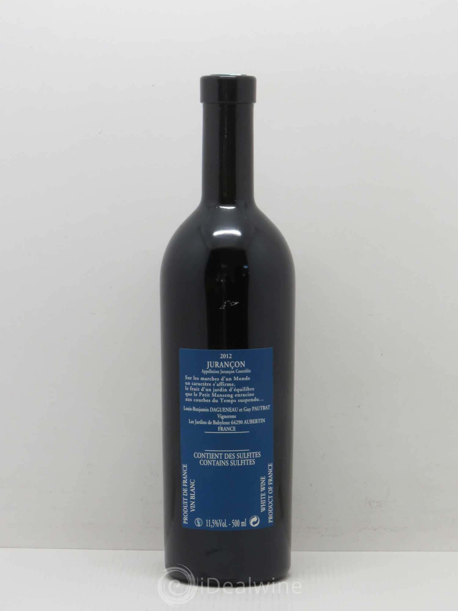 Vin de France (anciennement Jurançon) Jardins de Babylone Didier Dagueneau 50cl 2012 - Lotto di 1 bottiglia - 1