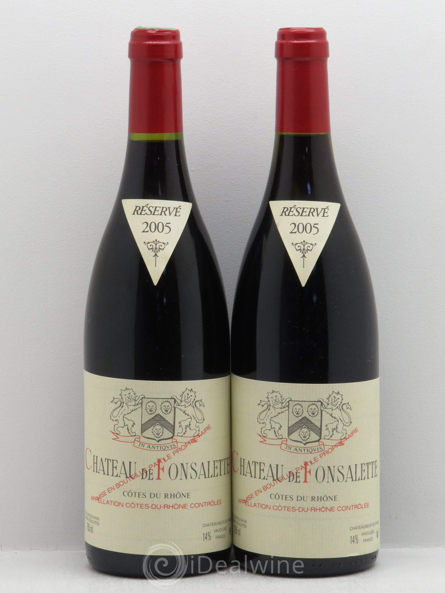 Côtes-du-Rhône Château de Fonsalette Emmanuel Reynaud 2005 - Lot de 2 bouteilles - 0