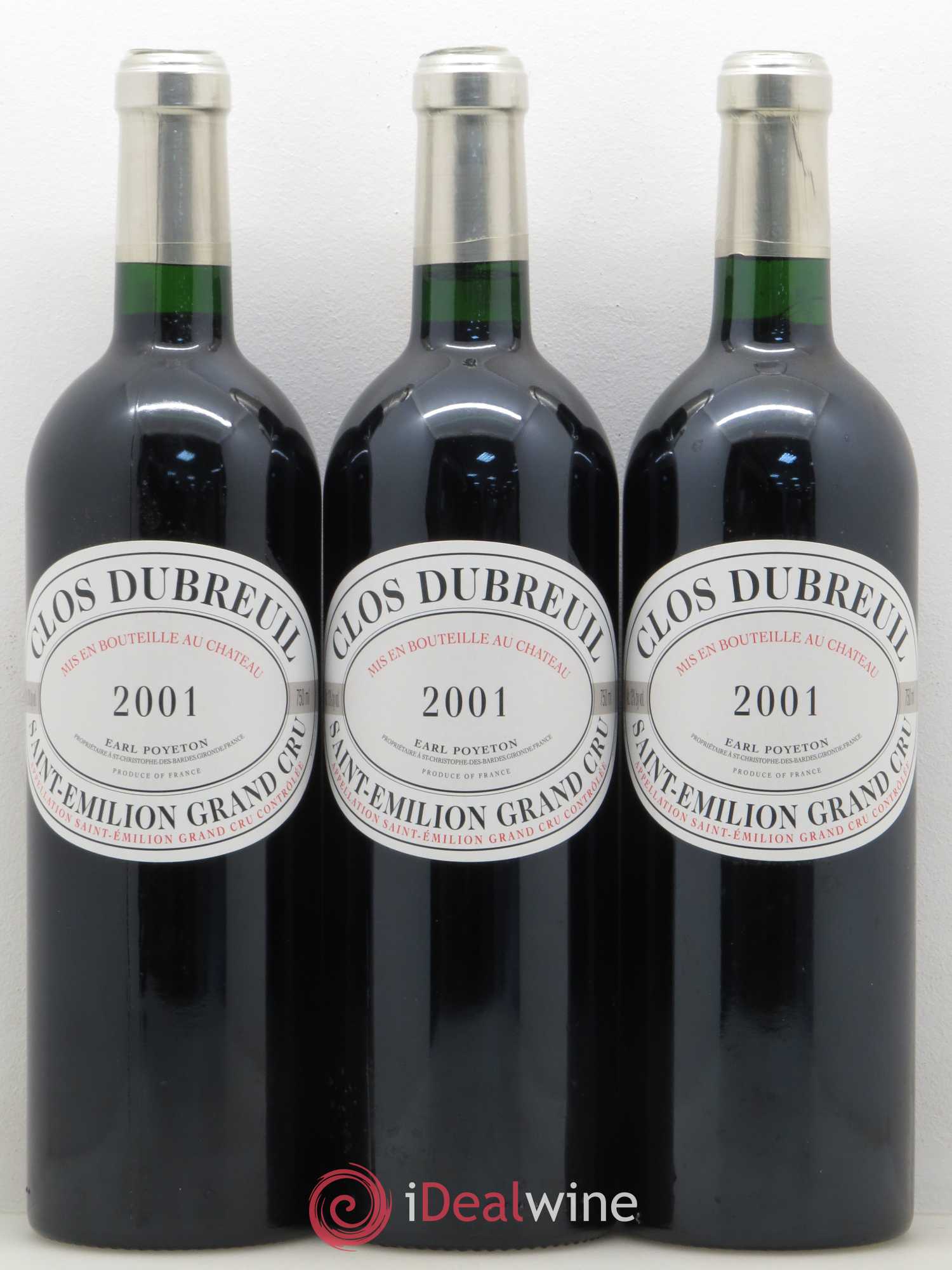 Clos Dubreuil Grand Cru Classé 2001 - Lot de 3 bouteilles - 0