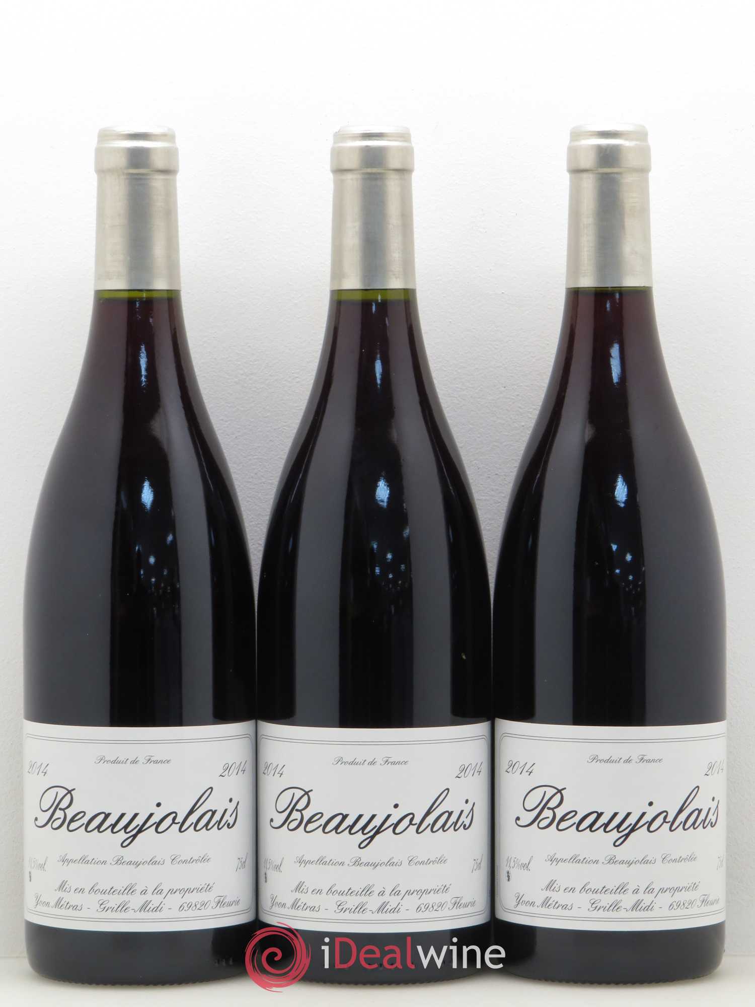 Beaujolais 1ère mise Yvon Métras 2014 - Lot de 3 bouteilles - 0