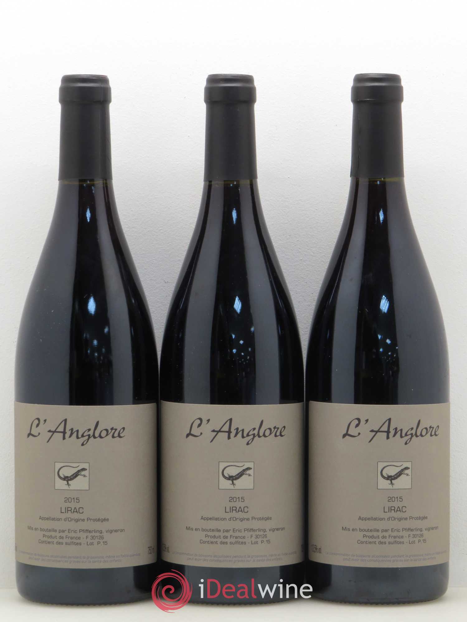 Lirac L'Anglore 2015 - Lot de 3 bouteilles - 0