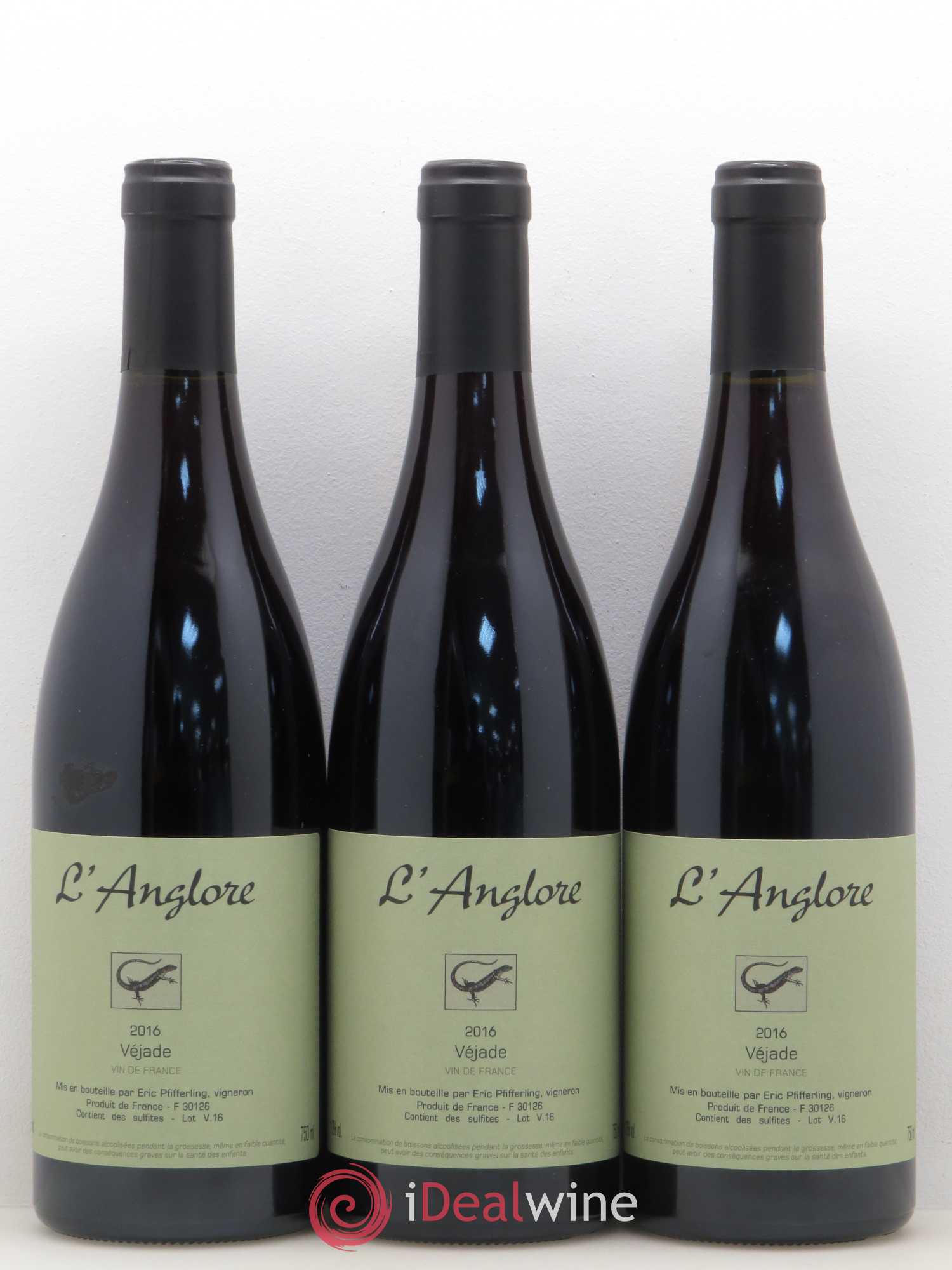 Vin de France Véjade L'Anglore 2016 - Lot de 3 bouteilles - 0