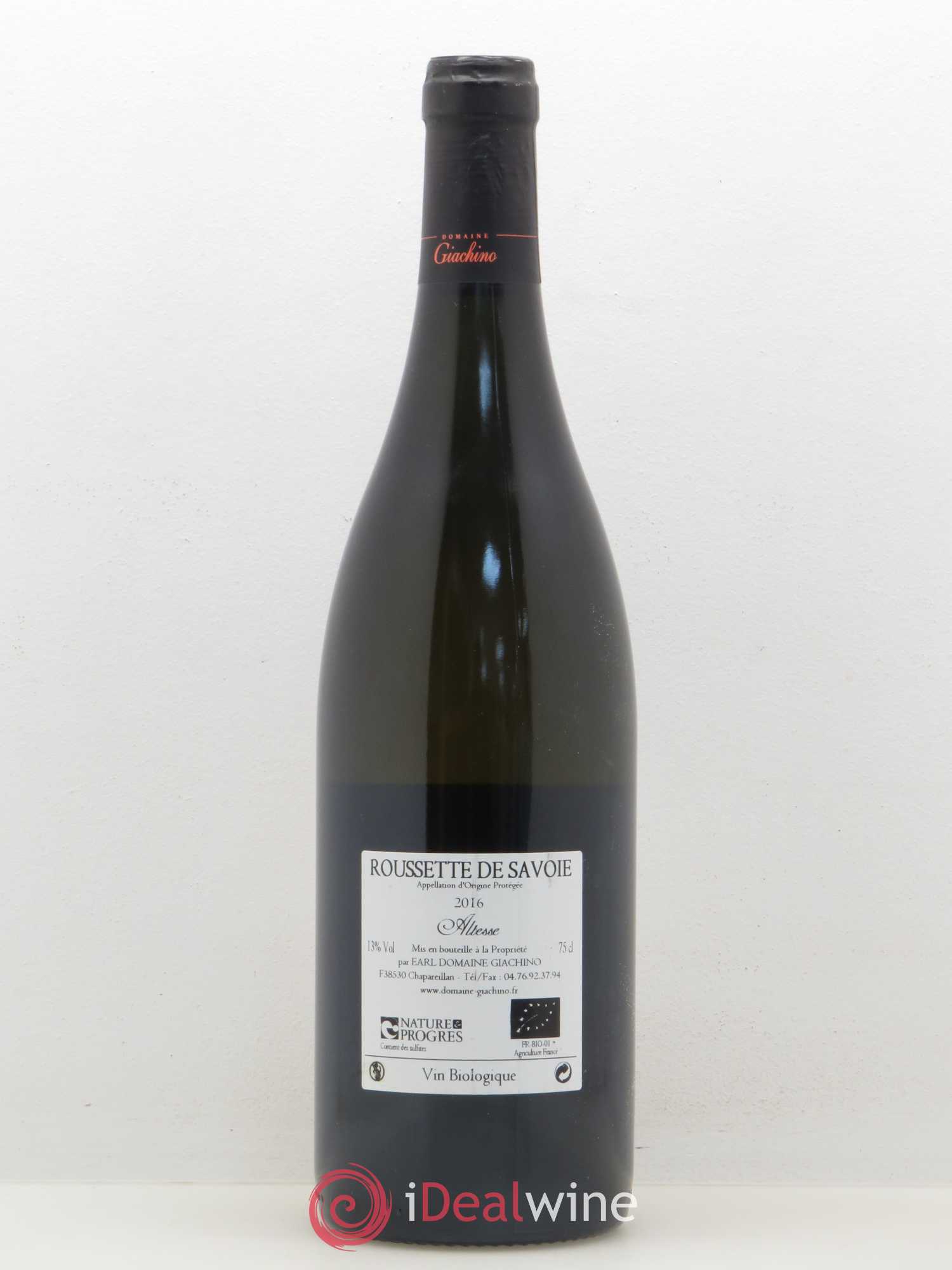 Vin de Savoie Altesse Giachino  (sans prix de réserve) 2016 - Lot de 1 bouteille - 1