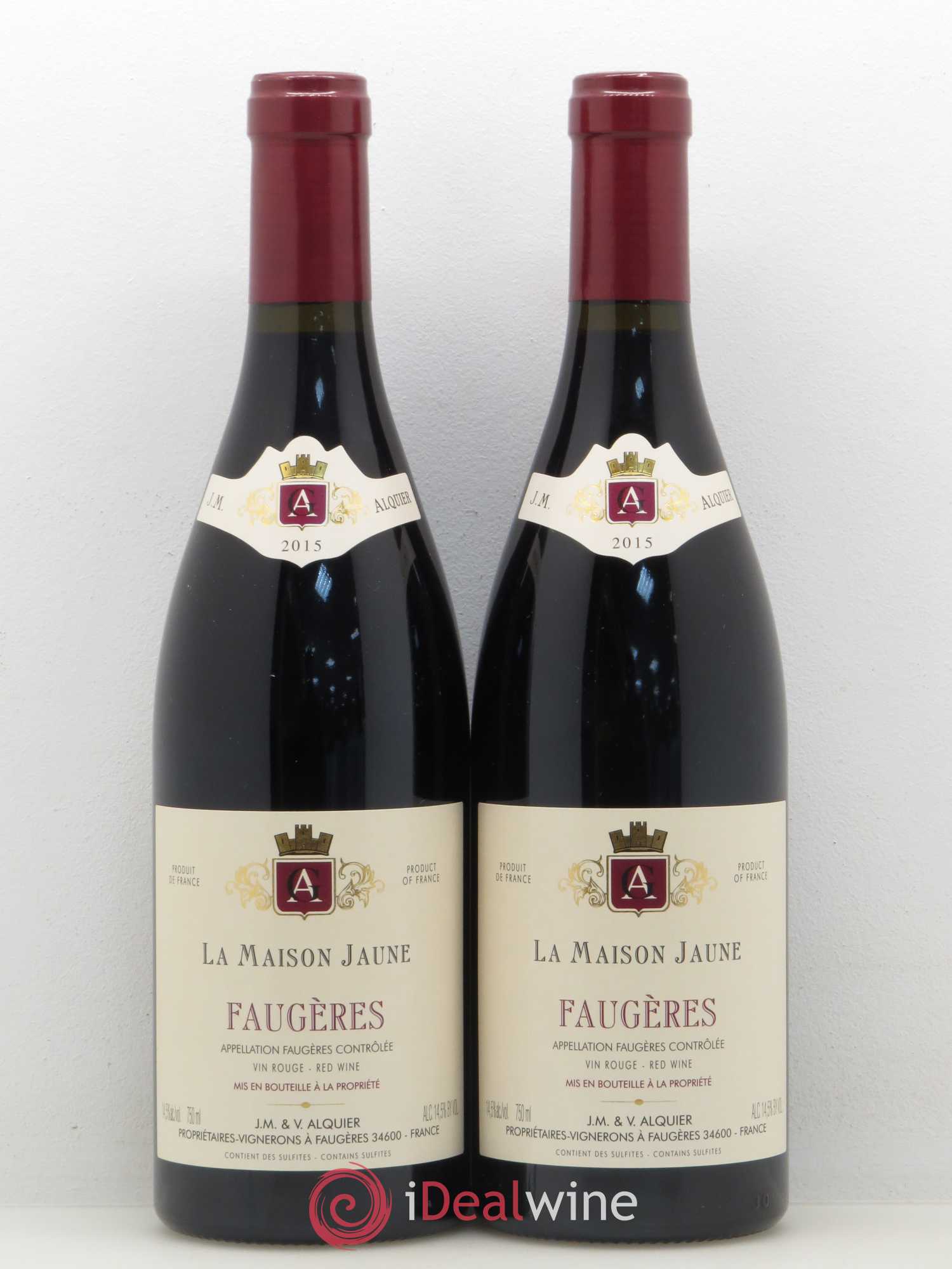 Faugères La Maison Jaune J.M et V. Alquier 2015 - Posten von 2 Flaschen - 0