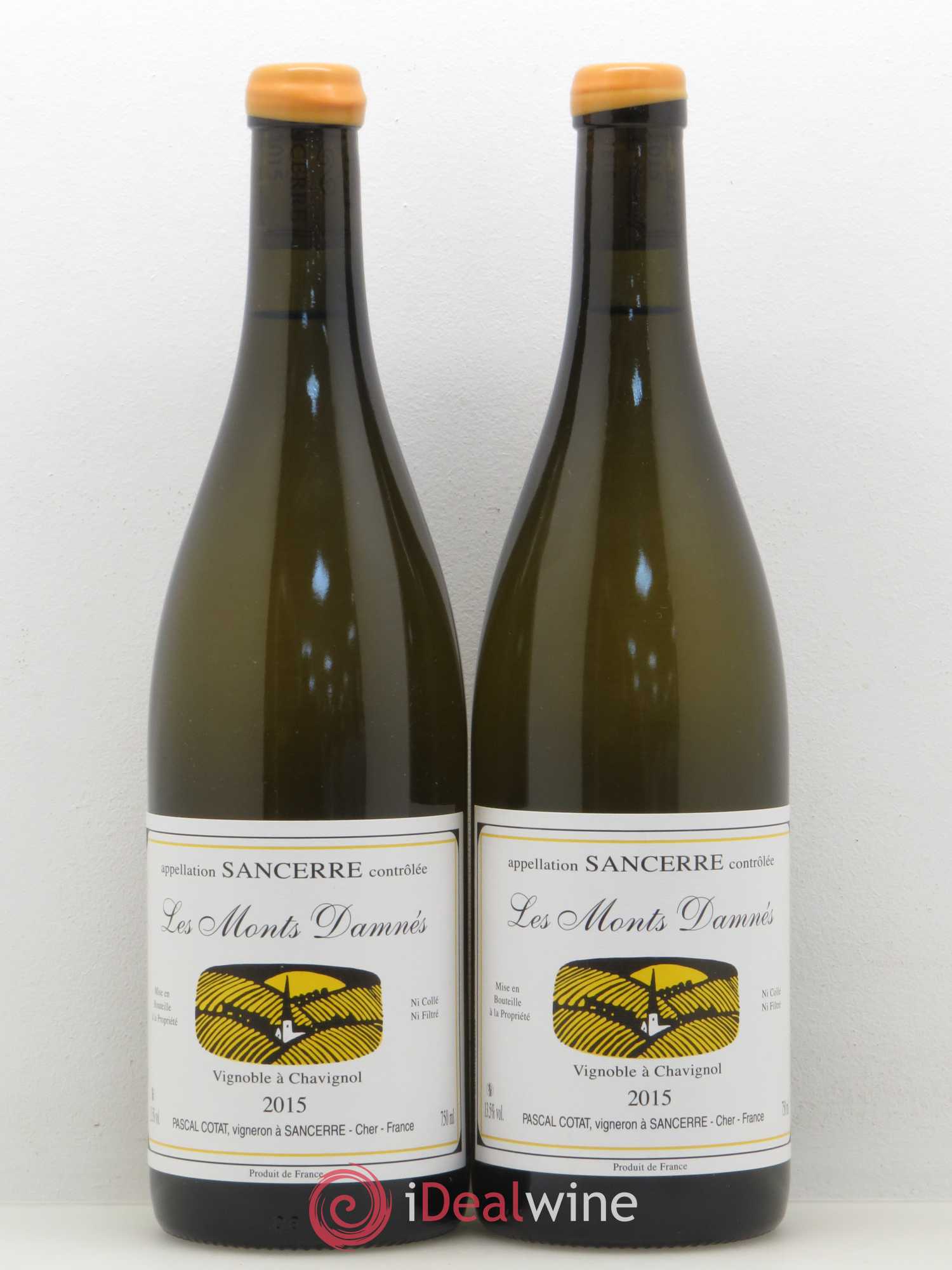 Sancerre Les Monts Damnés Pascal Cotat (sans prix de réserve) 2015 - Lot de 2 bouteilles - 0