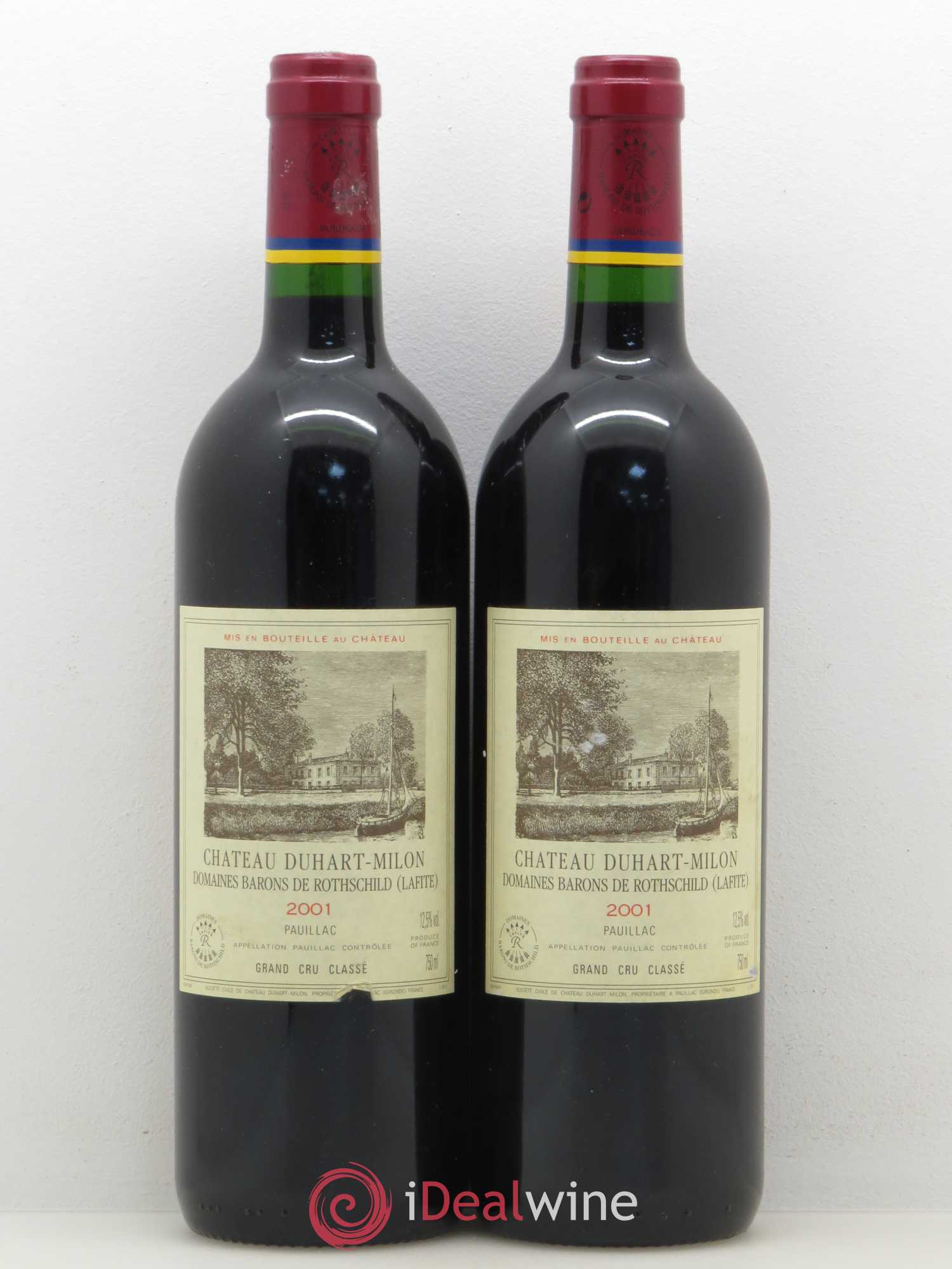 Château Duhart-Milon 4ème Grand Cru Classé (sans prix de réserve) 2001 - Lot de 2 bouteilles - 0
