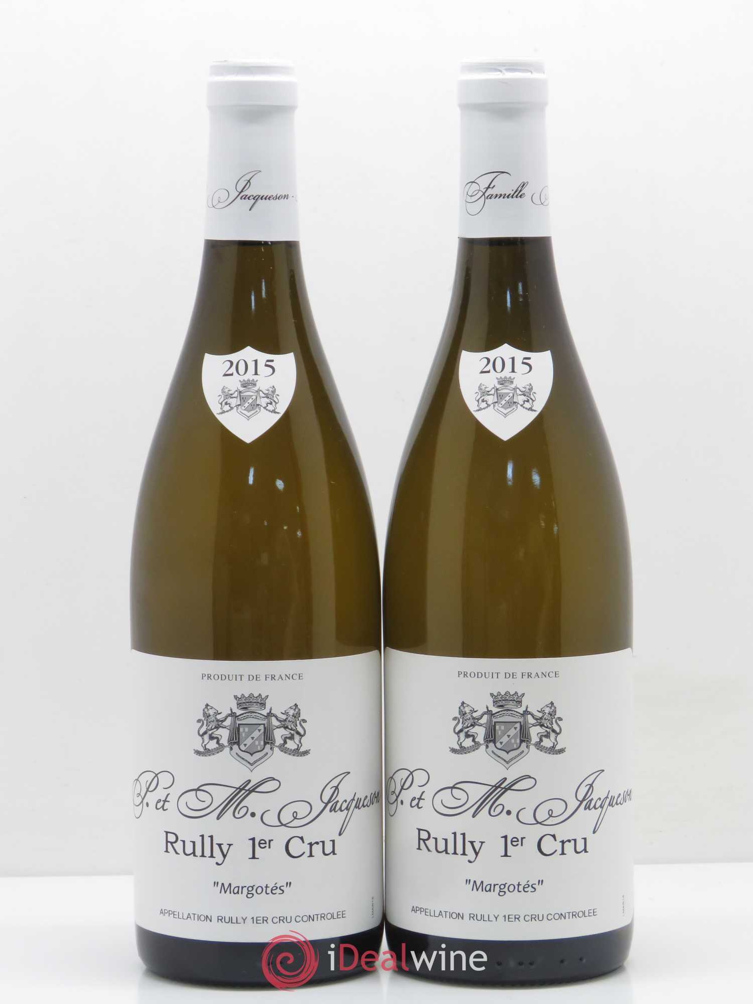 Rully 1er Cru Margotés Paul & Marie Jacqueson 2015 - Lot de 2 bouteilles - 0