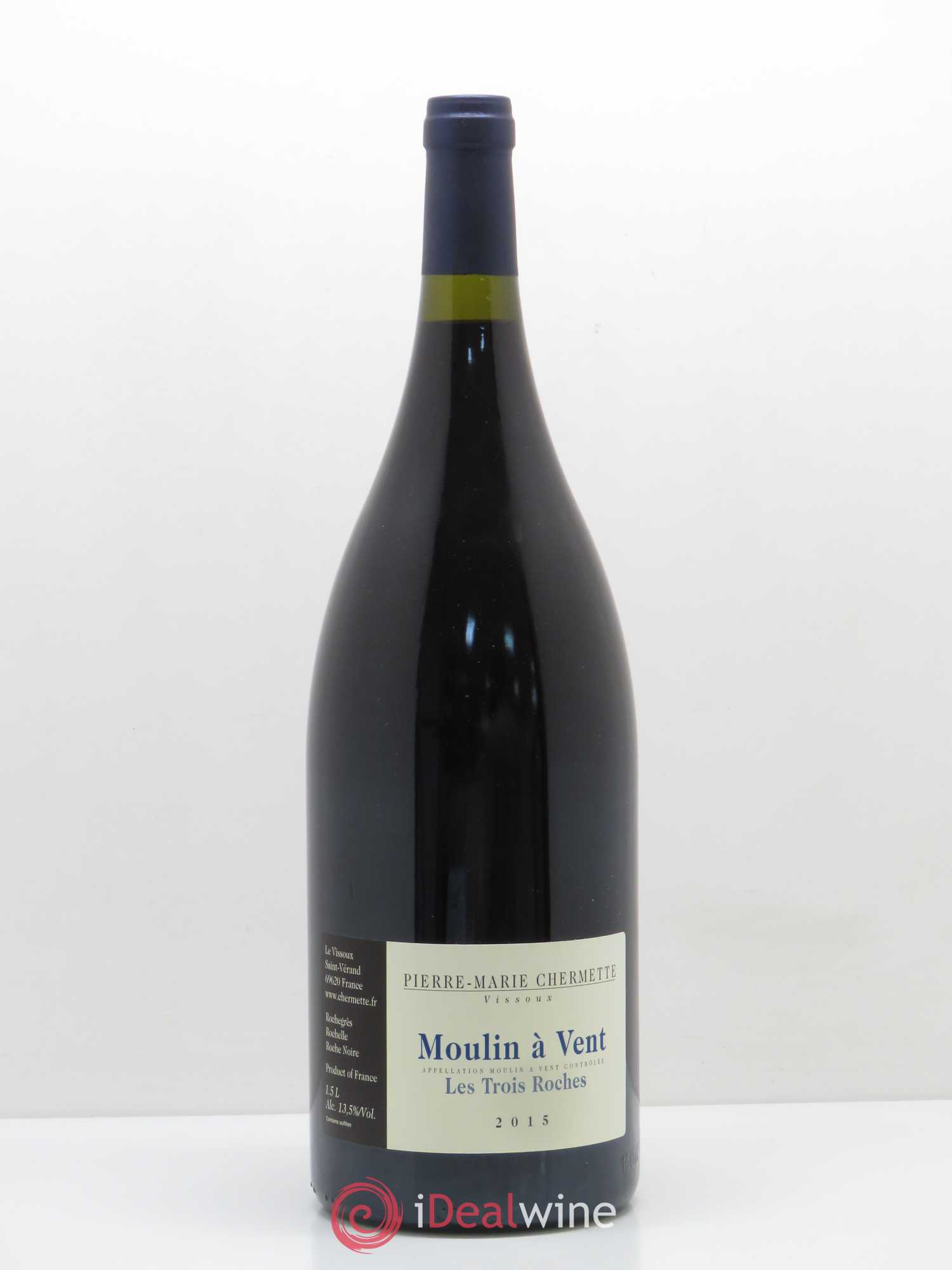 Moulin-à-Vent Les Trois Roches Domaine du Vissoux - P-M. Chermette 2015 - Lot de 1 magnum - 0