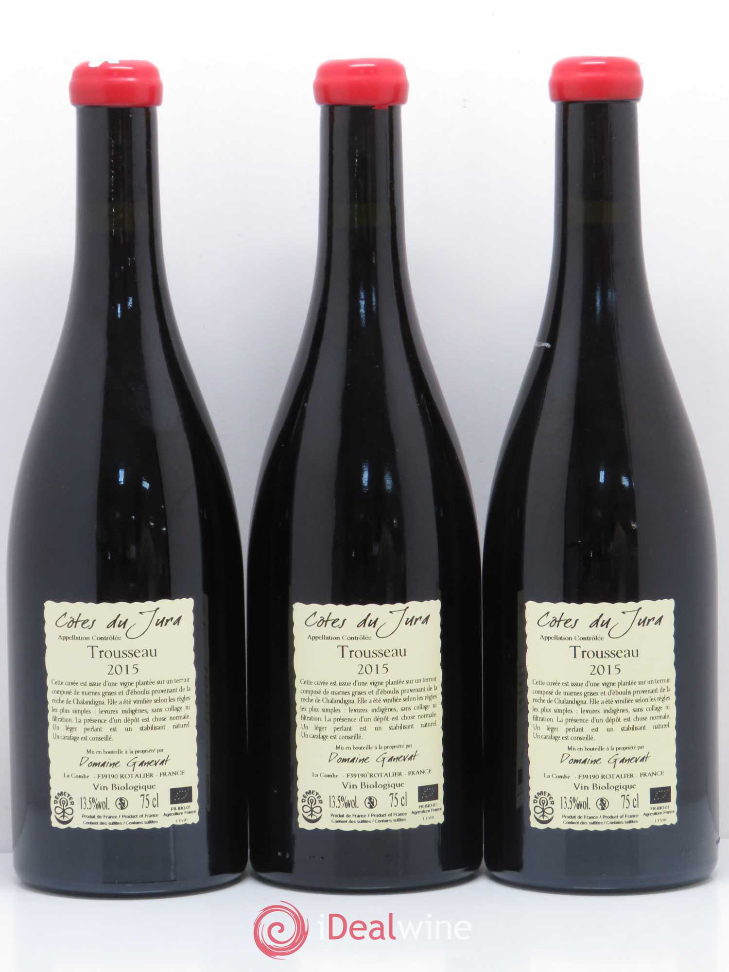 Côtes du Jura Plein Sud Jean-François Ganevat (Domaine) 2015 - Lot de 3 bouteilles - 1