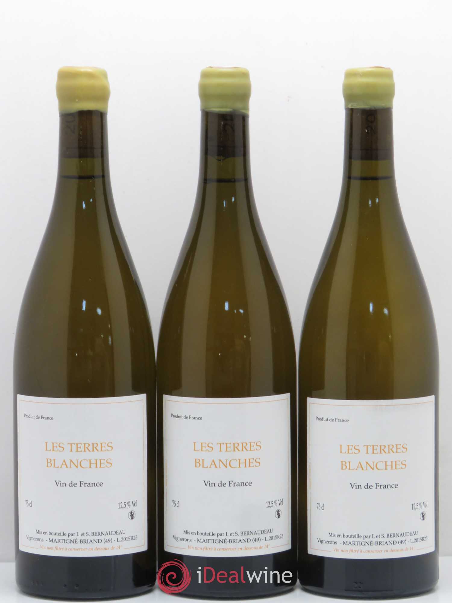 Vin de France Les Terres Blanches Stéphane Bernaudeau 2015 - Lot de 3 bouteilles - 0