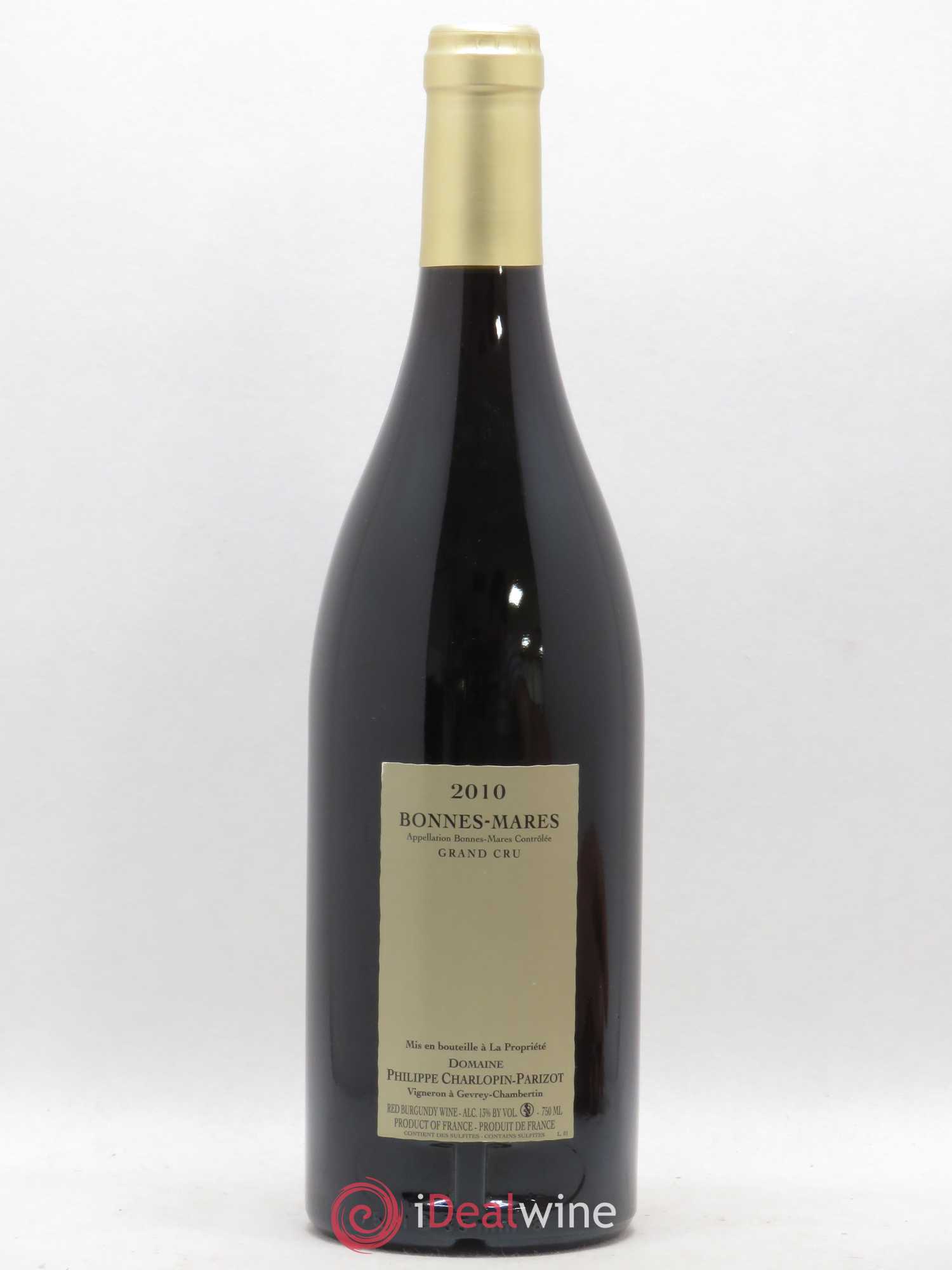 Bonnes-Mares Grand Cru Charlopin-Parizot 2010 - Lot de 1 bouteille - 1