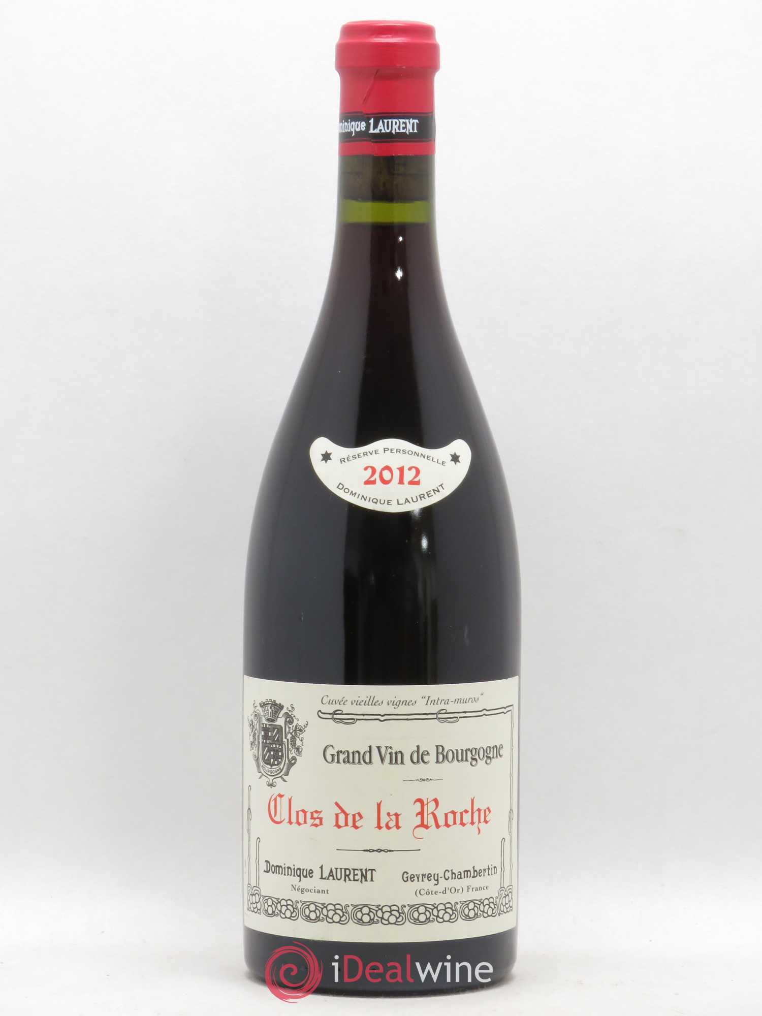Clos de la Roche Grand Cru Vieilles vignes Intra-muros Dominique Laurent 2012 - Lot de 1 bouteille - 0