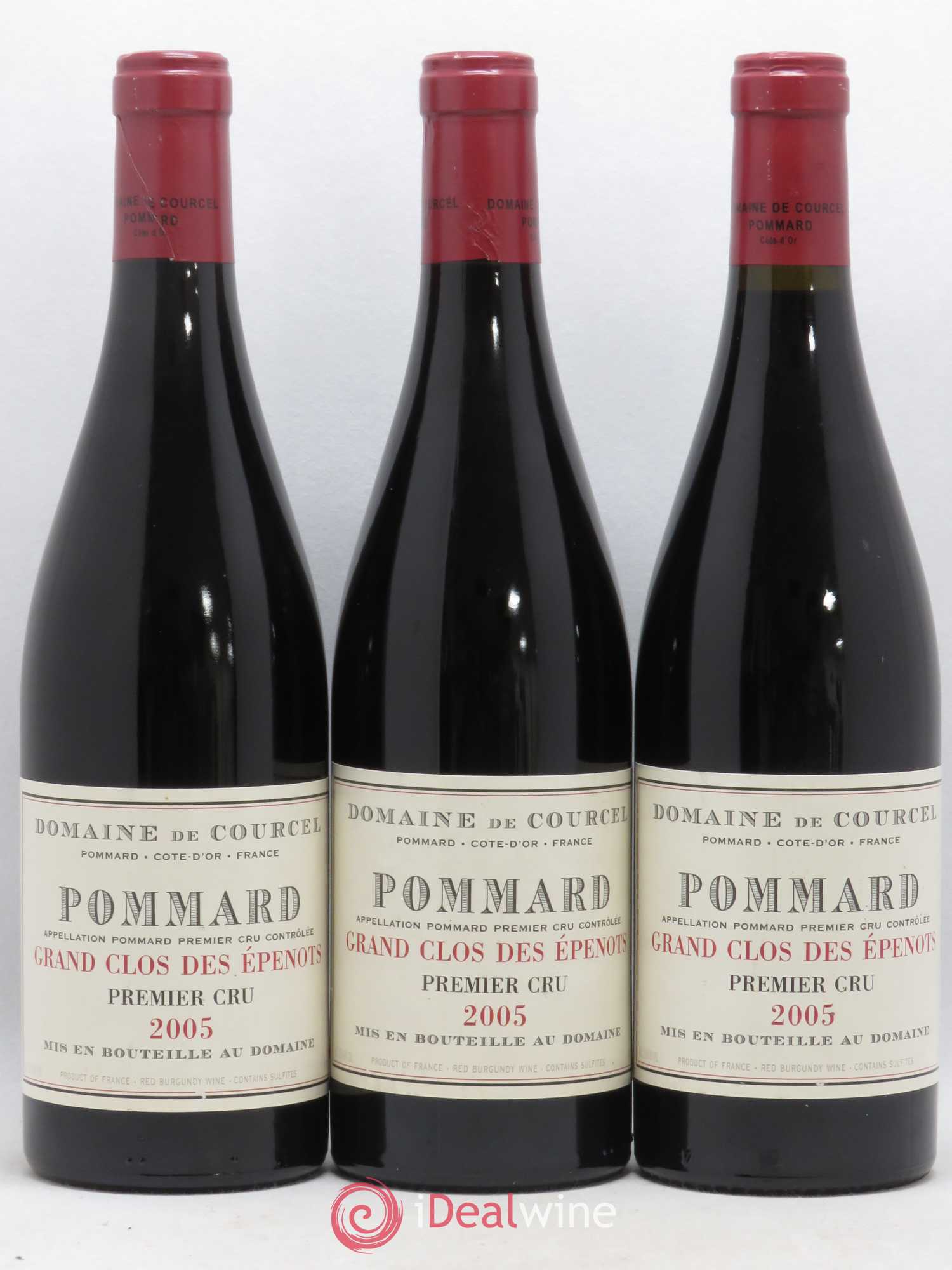 Pommard 1er Cru Grand Clos des Epenots de Courcel (Domaine) 2005 - Lot de 3 bouteilles - 0