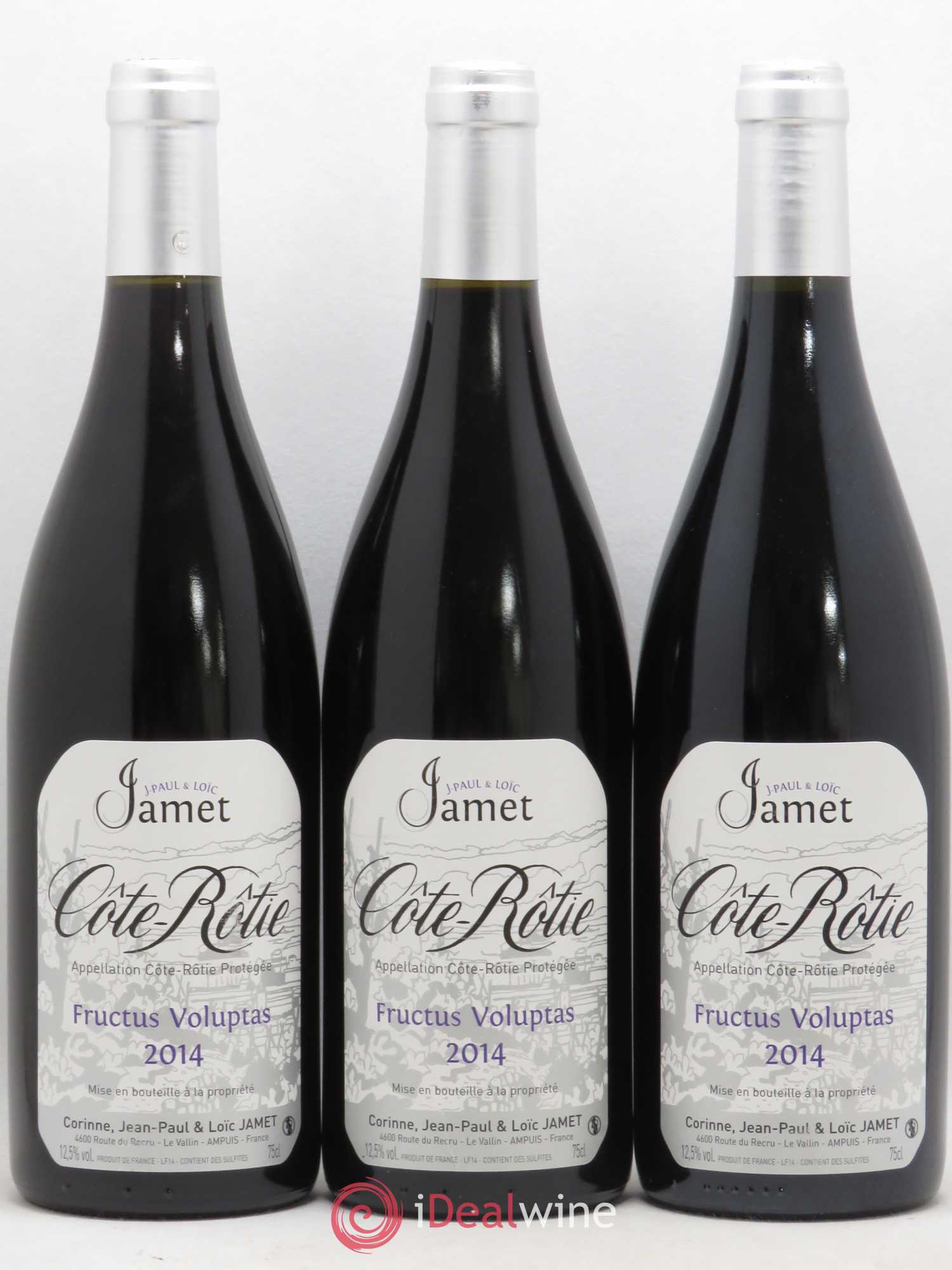 Côte-Rôtie Fructus Voluptas Jamet (Domaine) (sans prix de réserve) 2014 - Lot de 3 bouteilles - 0