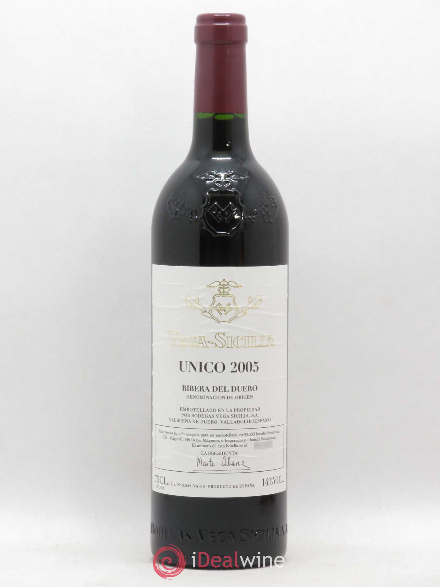 Ribera Del Duero DO Vega Sicilia Unico Famille Alvarez 2005 - Lot de 1 bouteille - 0