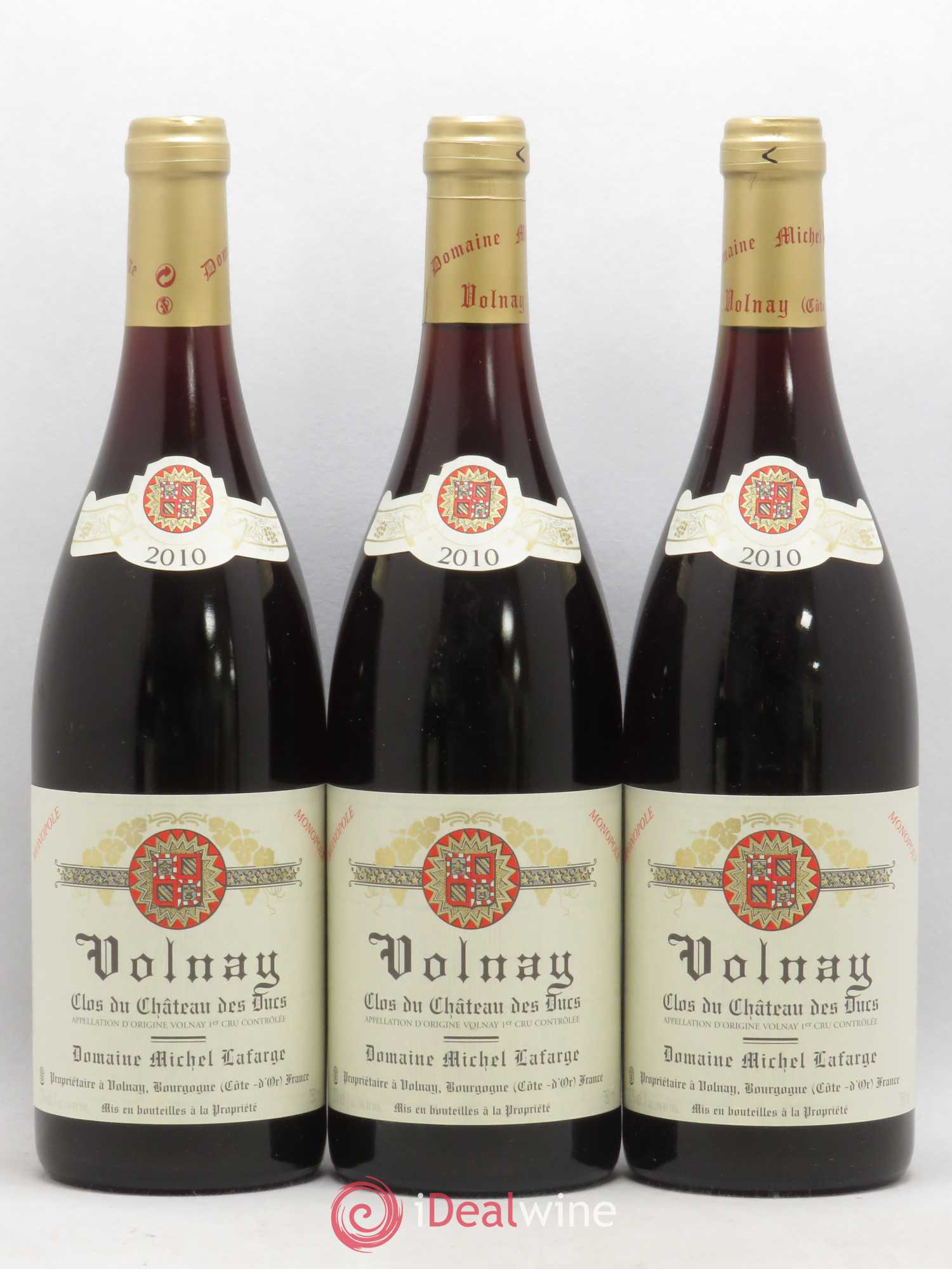 Volnay 1er Cru Clos du Château des Ducs Lafarge (Domaine) 2010 - Lot de 3 bouteilles - 0