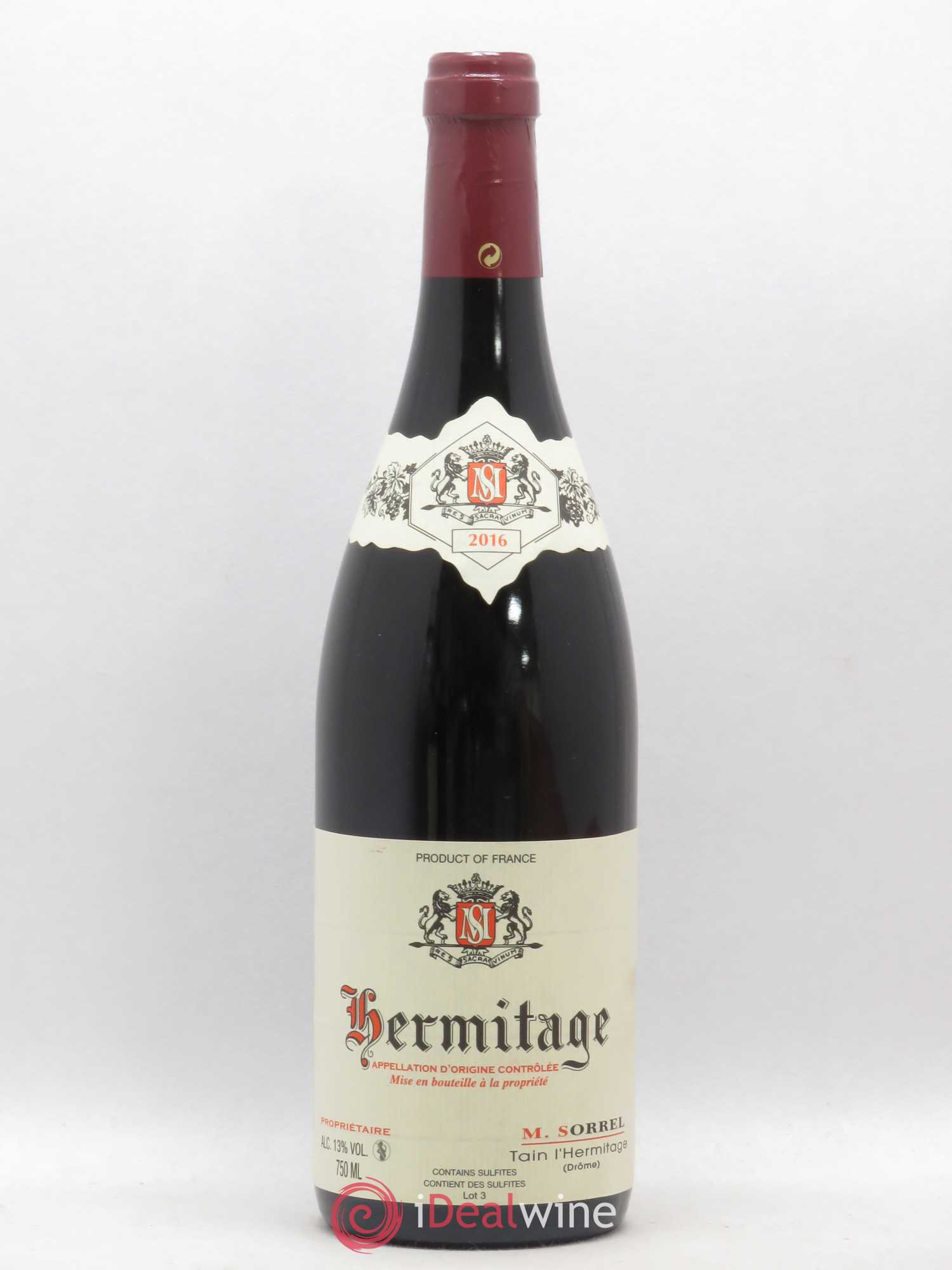 Hermitage Marc Sorrel 2016 - Lot de 1 bouteille - 0