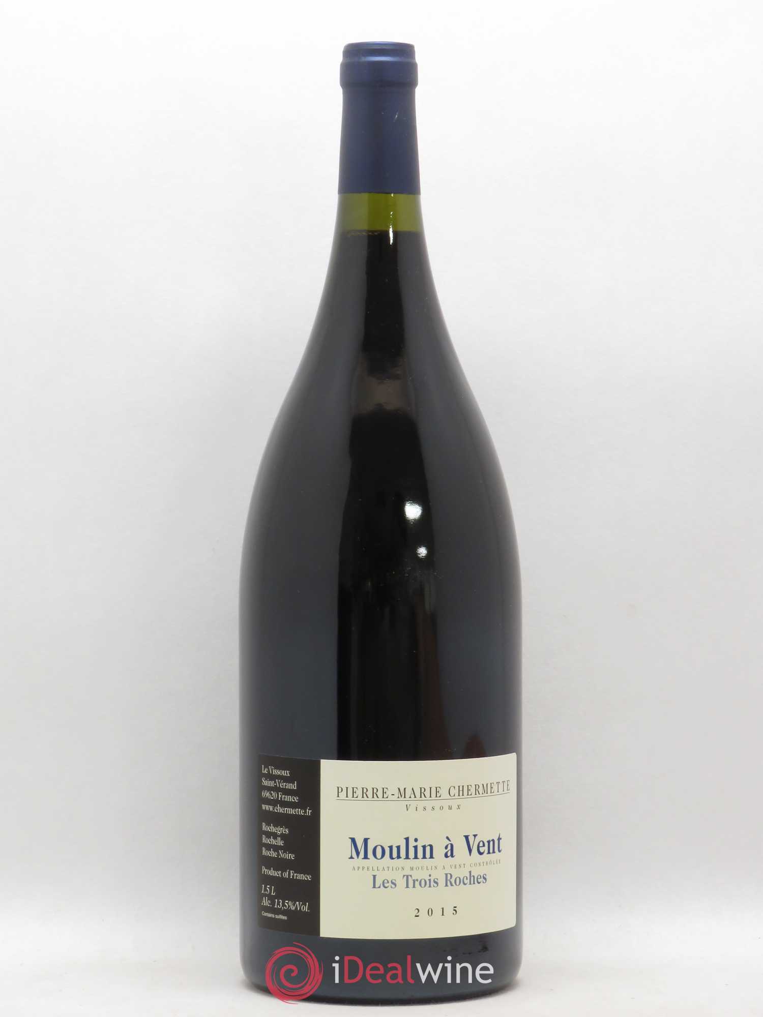 Moulin-à-Vent Les Trois Roches Domaine du Vissoux - P-M. Chermette (sans prix de réserve) 2015 - Lot de 1 magnum - 0