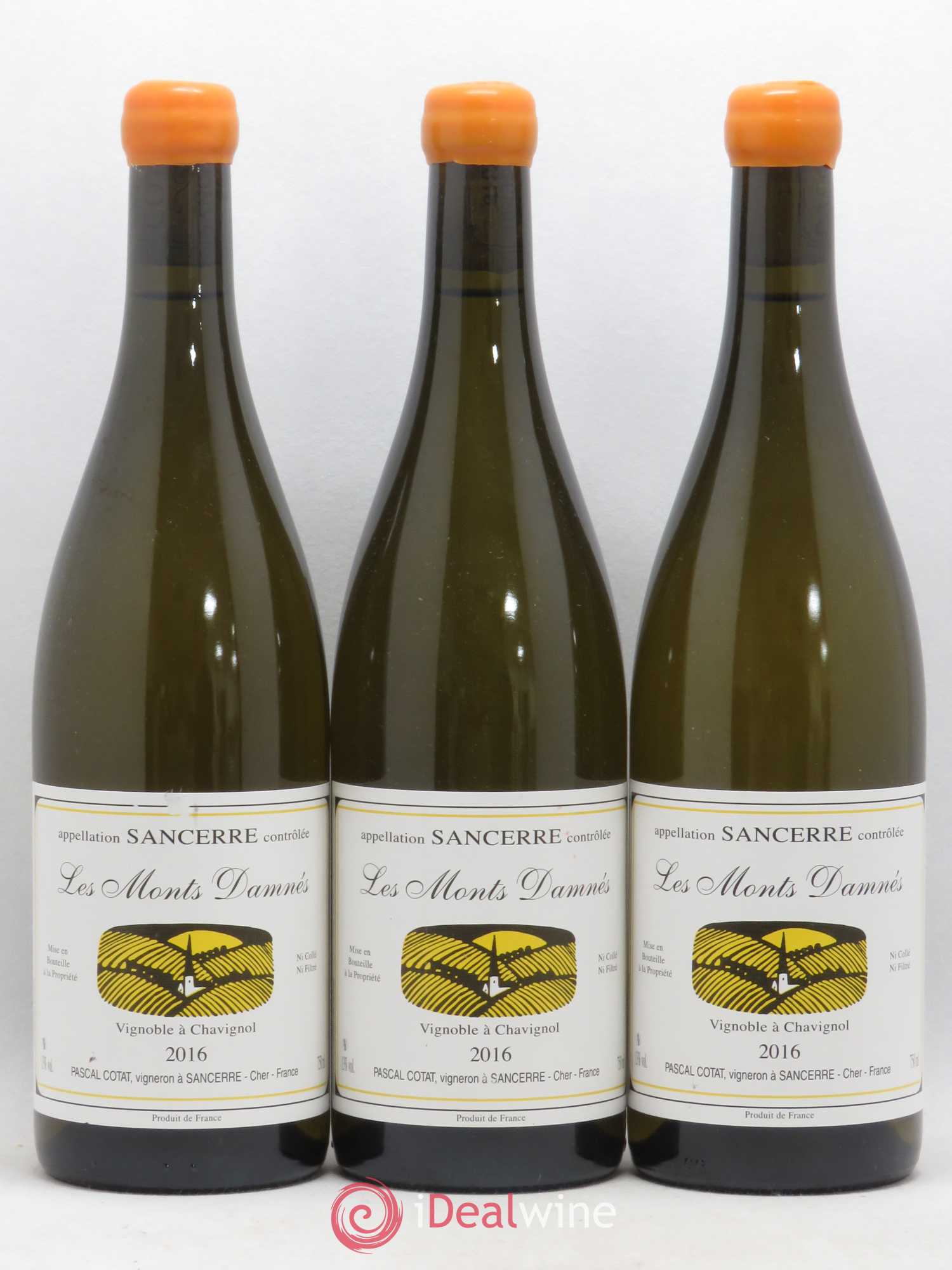 Sancerre Les Monts Damnés Pascal Cotat 2016 - Lot de 3 bouteilles - 0