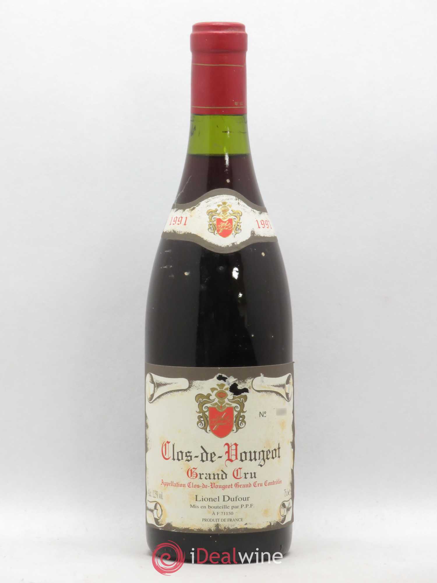 Clos de Vougeot Grand Cru Dufour (sans prix de réserve) 1991 - Posten von 1 Flasche - 0