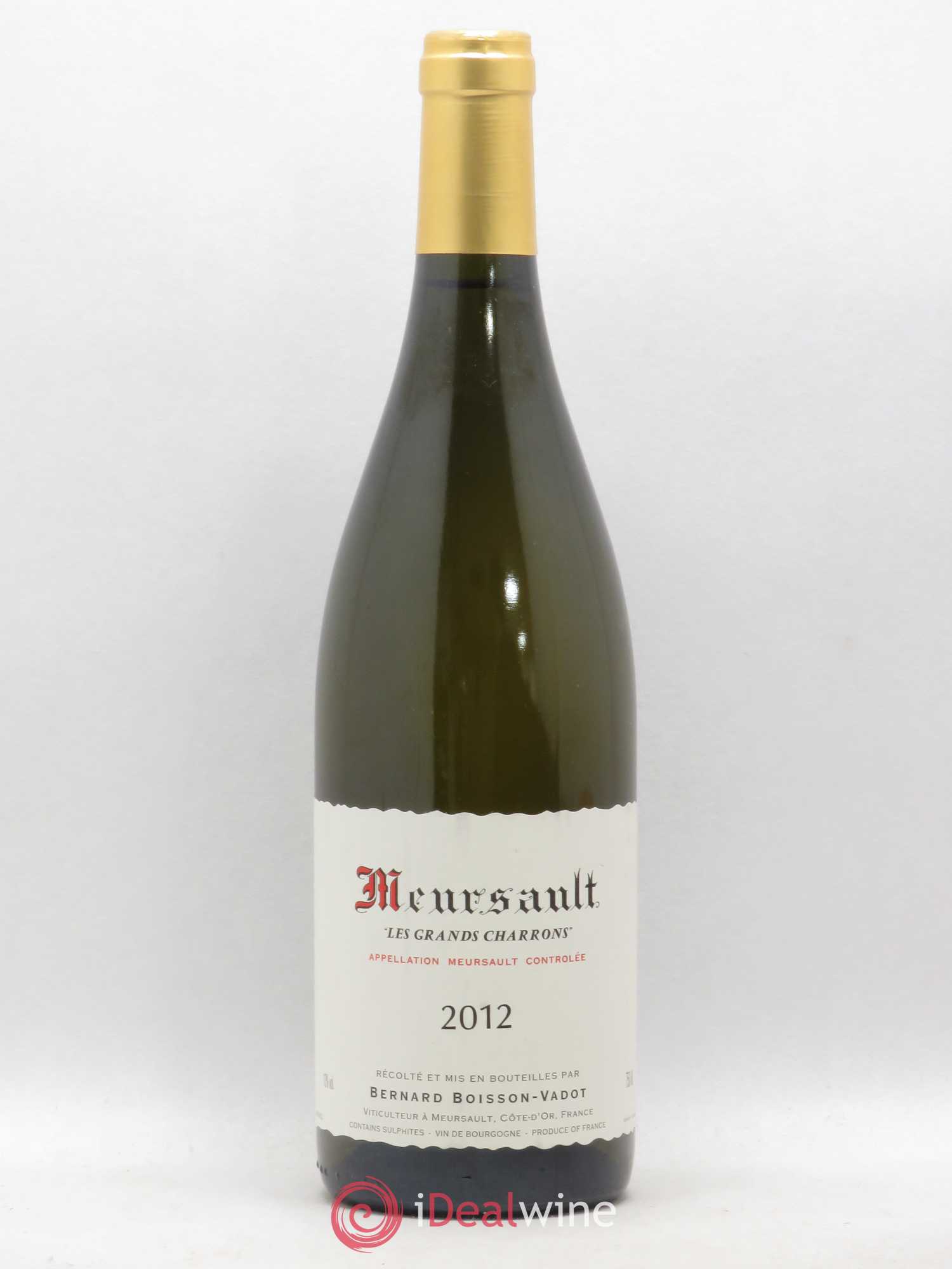 Meursault Les Grands Charrons Boisson-Vadot (Domaine) 2012 - Lot de 1 bouteille - 0