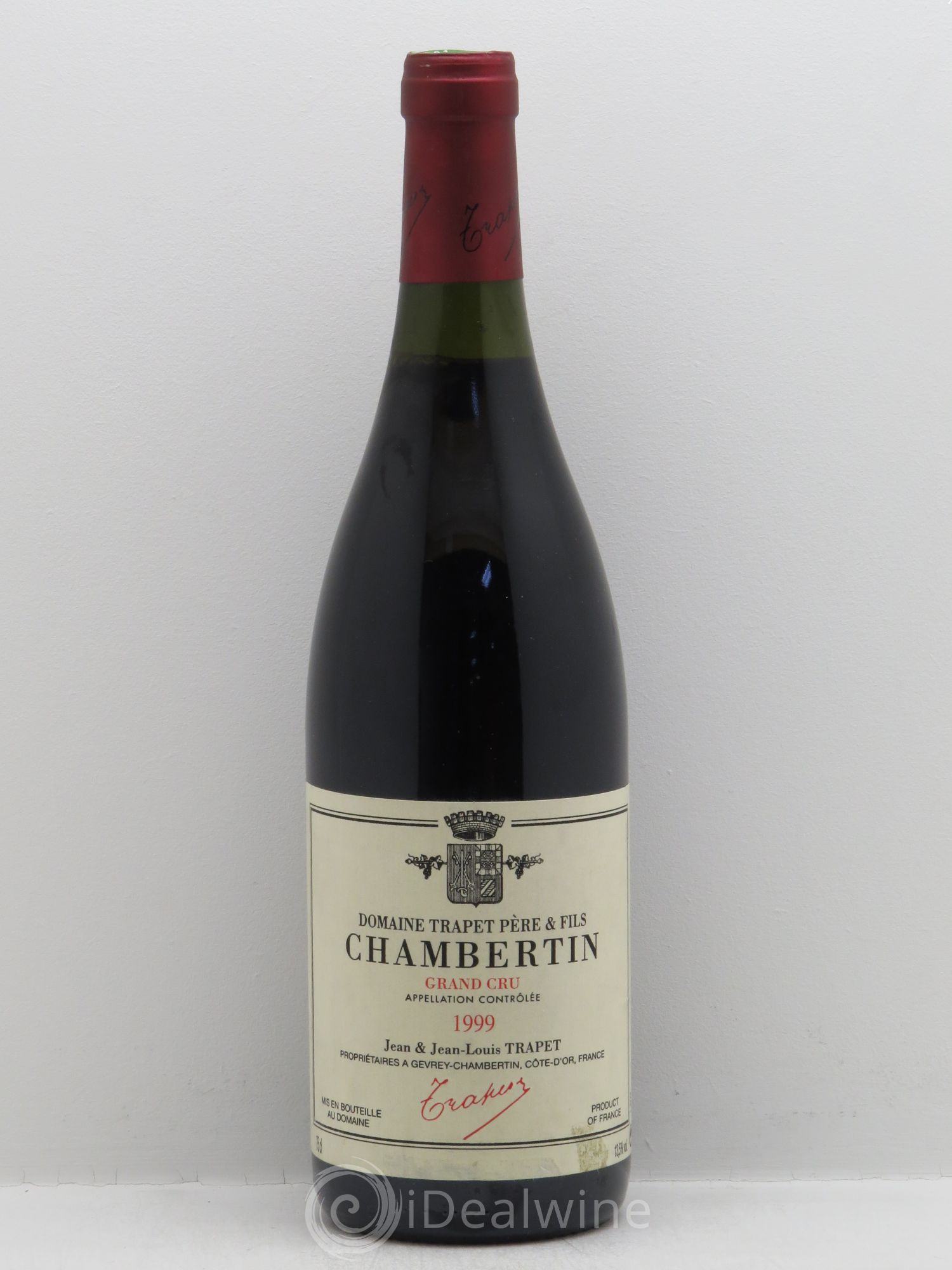 Chambertin Grand Cru Domaine Trapet 1999 - Lot de 1 bouteille - 0