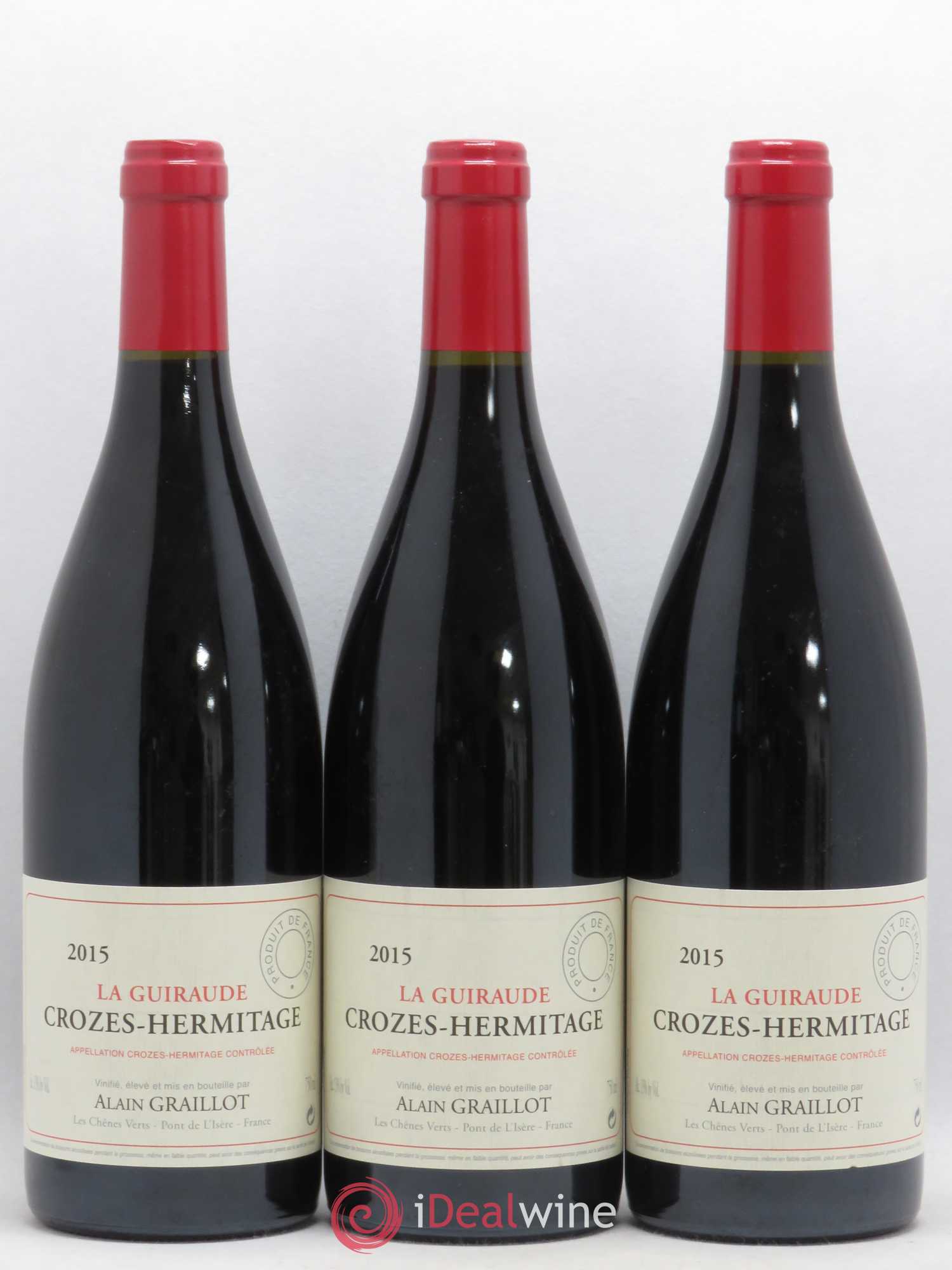 Crozes-Hermitage La Guiraude Domaine Graillot 2015 - Lot de 3 bouteilles - 0