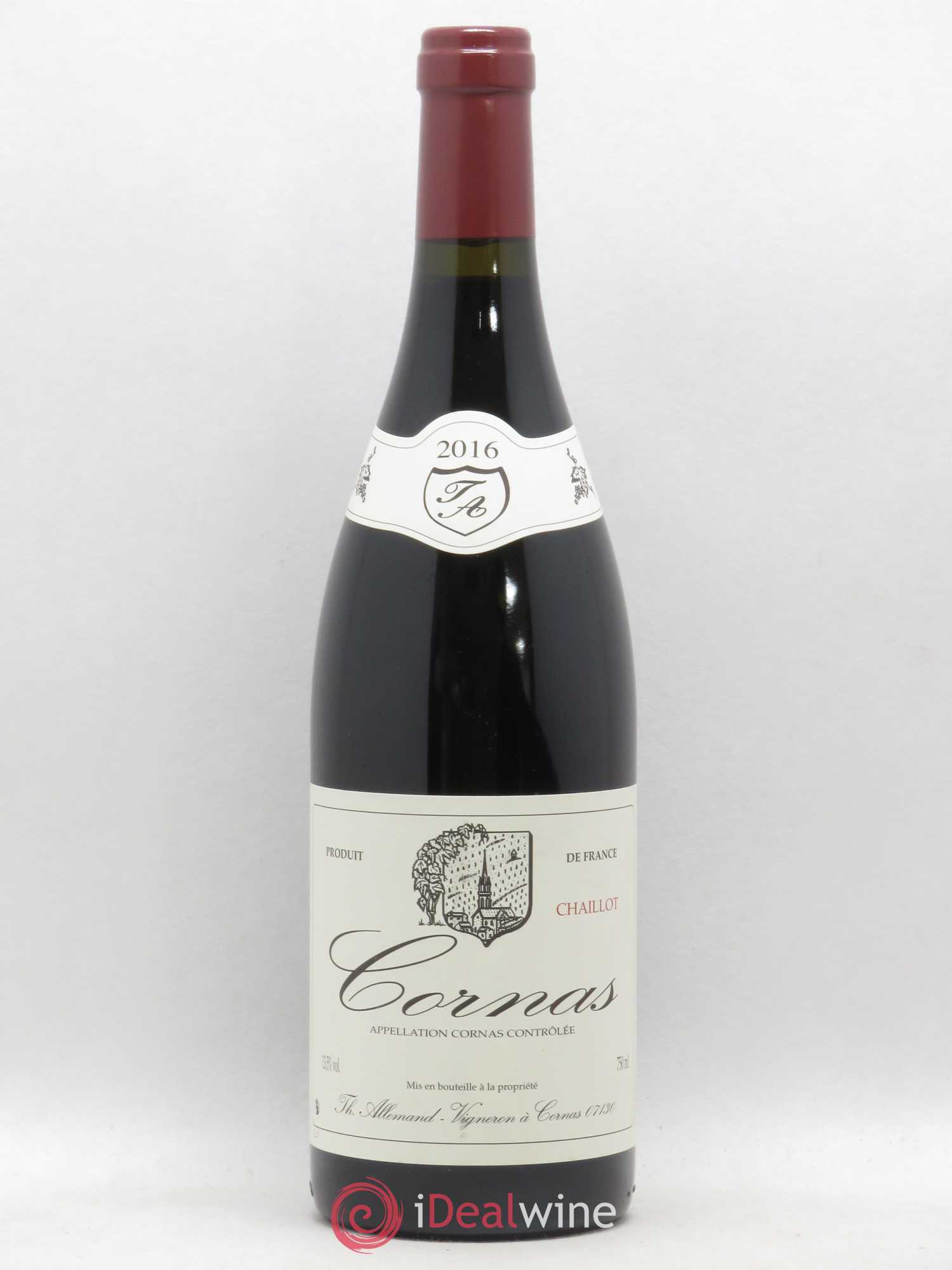 Cornas Chaillot Thierry Allemand 2016 - Lot de 1 bouteille - 0