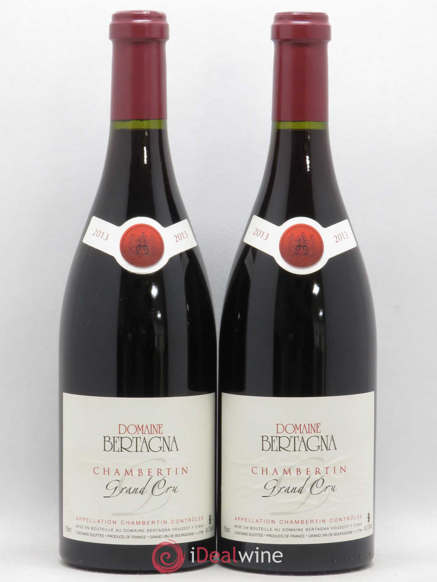 Chambertin Grand Cru Bertagna (sans prix de réserve) 2013 - Lot de 2 bouteilles - 0