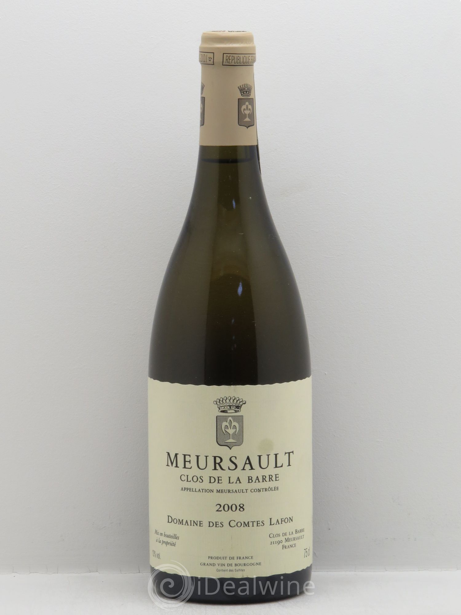 Meursault Clos de la Barre Comtes Lafon (Domaine des) 2008 - Lot de 1 bouteille - 0