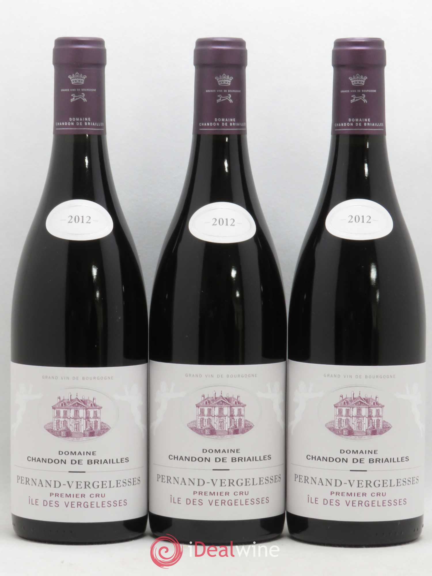 Pernand-Vergelesses 1er Cru Ile des Vergelesses Chandon de Briailles 2012 - Lot de 3 bouteilles - 0