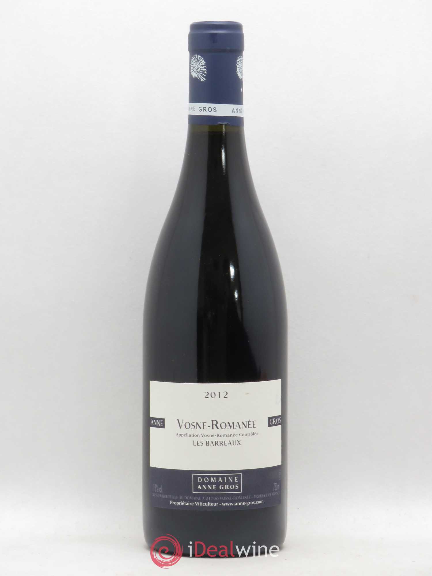 Vosne-Romanée Les Barreaux Anne Gros 2012 - Lot de 1 bouteille - 0