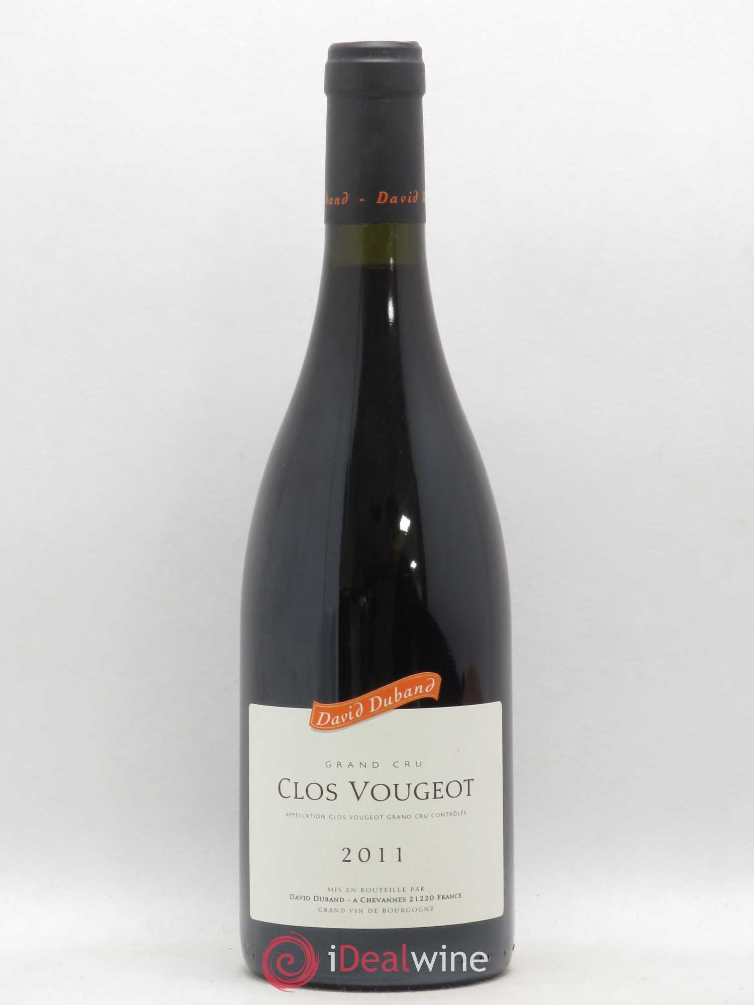 Clos de Vougeot Grand Cru David Duband (Domaine) 2011 - Lot de 1 bouteille - 0
