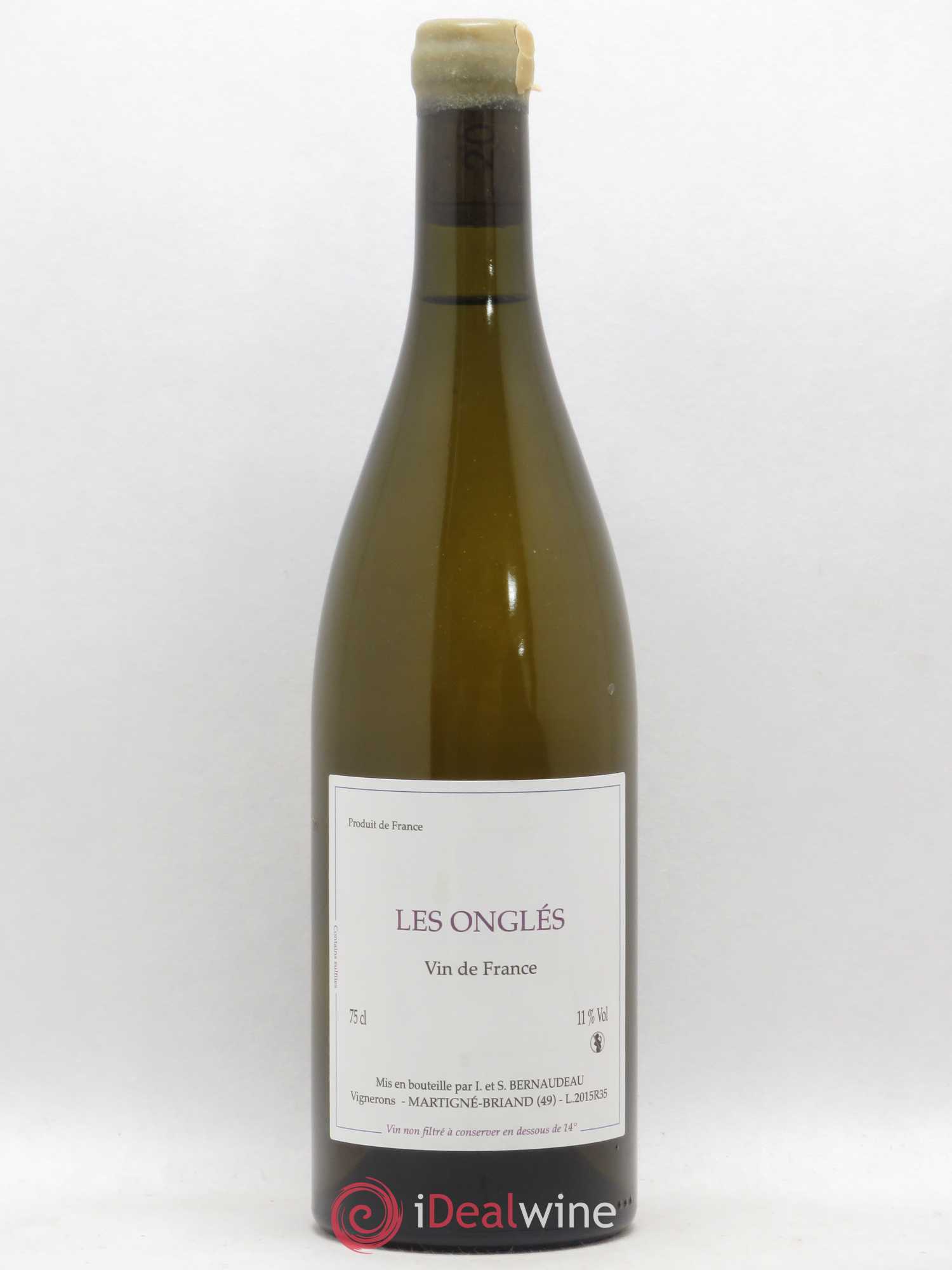 Vin de France Les Onglés Stéphane Bernaudeau 2015 - Lot de 1 bouteille - 0