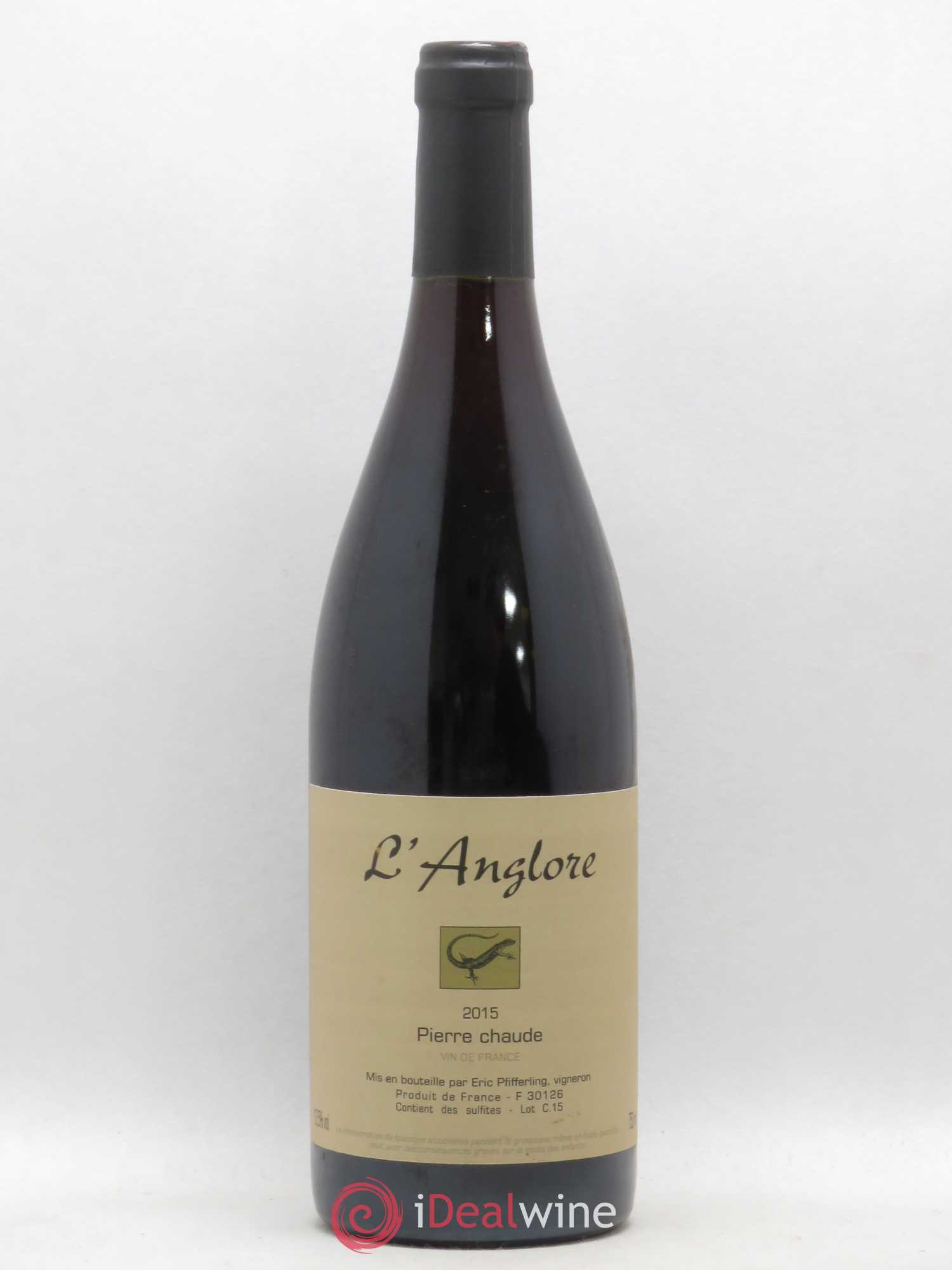 Vin de France Pierre chaude L'Anglore 2015 - Lot de 1 bouteille - 0