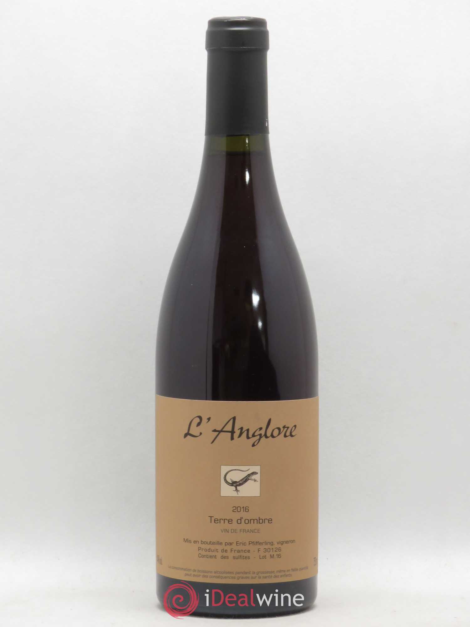 Vin de France Terre d'Ombre L'Anglore 2016 - Lot de 1 bouteille - 0