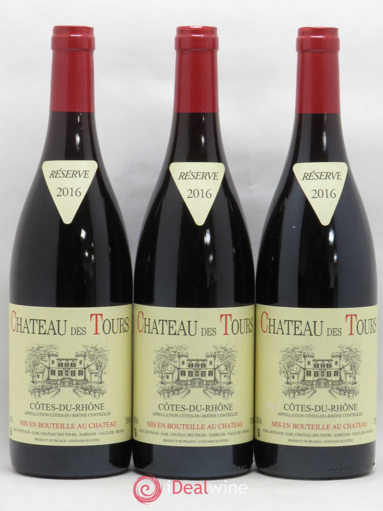 Côtes-du-Rhône Château des Tours Emmanuel Reynaud 2016 - Lot de 3 bouteilles - 0