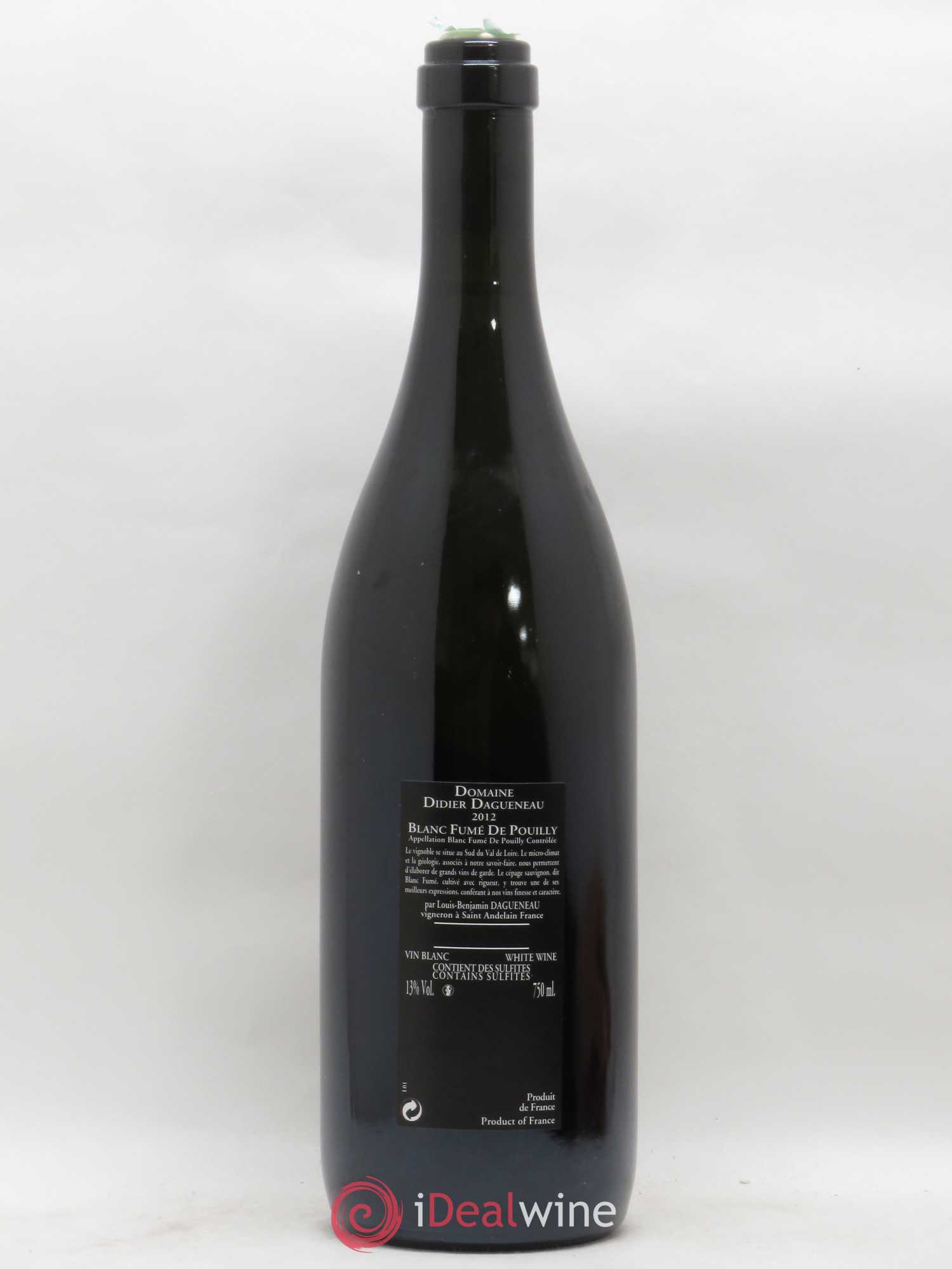 Vin de France (anciennement Pouilly-Fumé) Silex Dagueneau (Domaine Didier - Louis-Benjamin) 2012 - Lot de 1 bouteille - 1