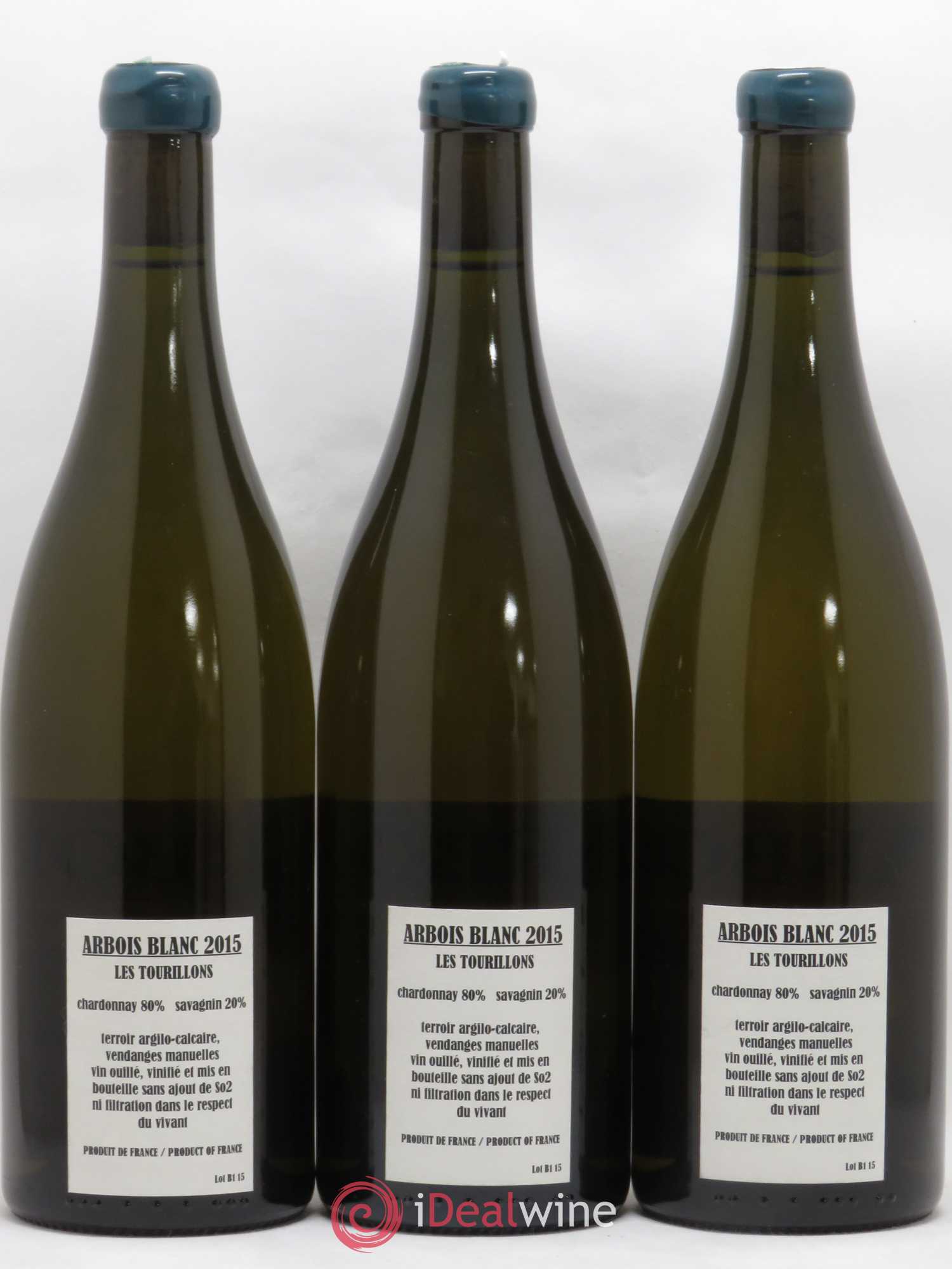 Arbois Chardonnay Savagnin Les Tourillons Adeline Houillon & Renaud Bruyère 2015 - Lot de 3 bouteilles - 1